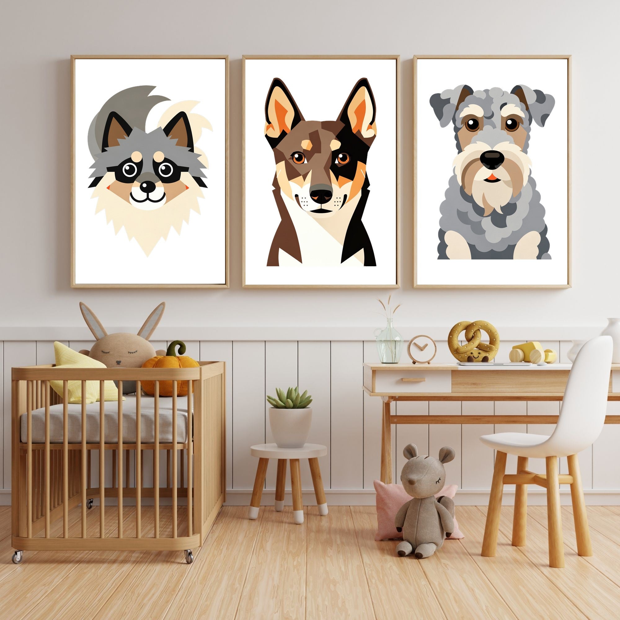 Bold Block Art Print - Framed Nursery Mockup