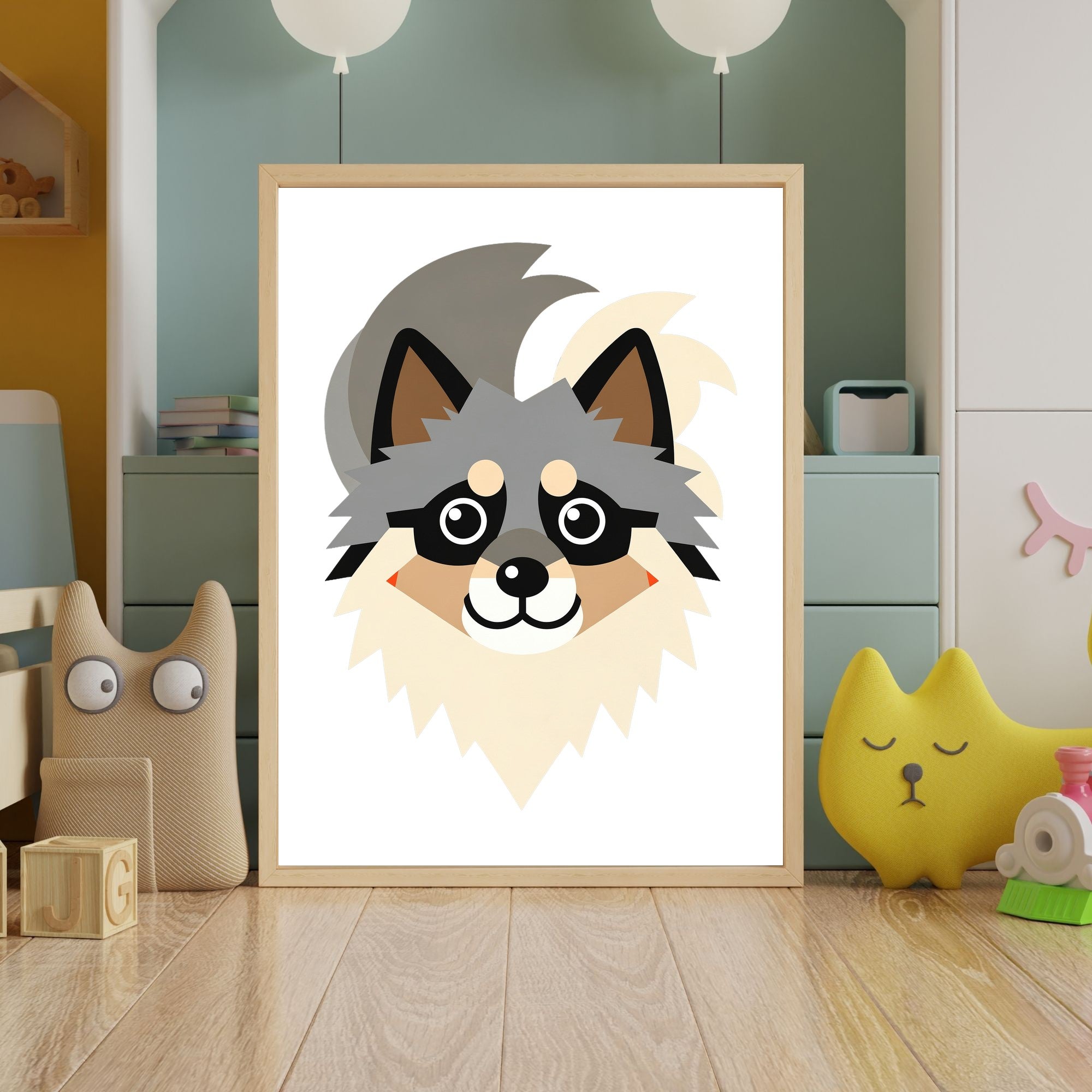Bold Block Art Print - Framed Nursery Mockup