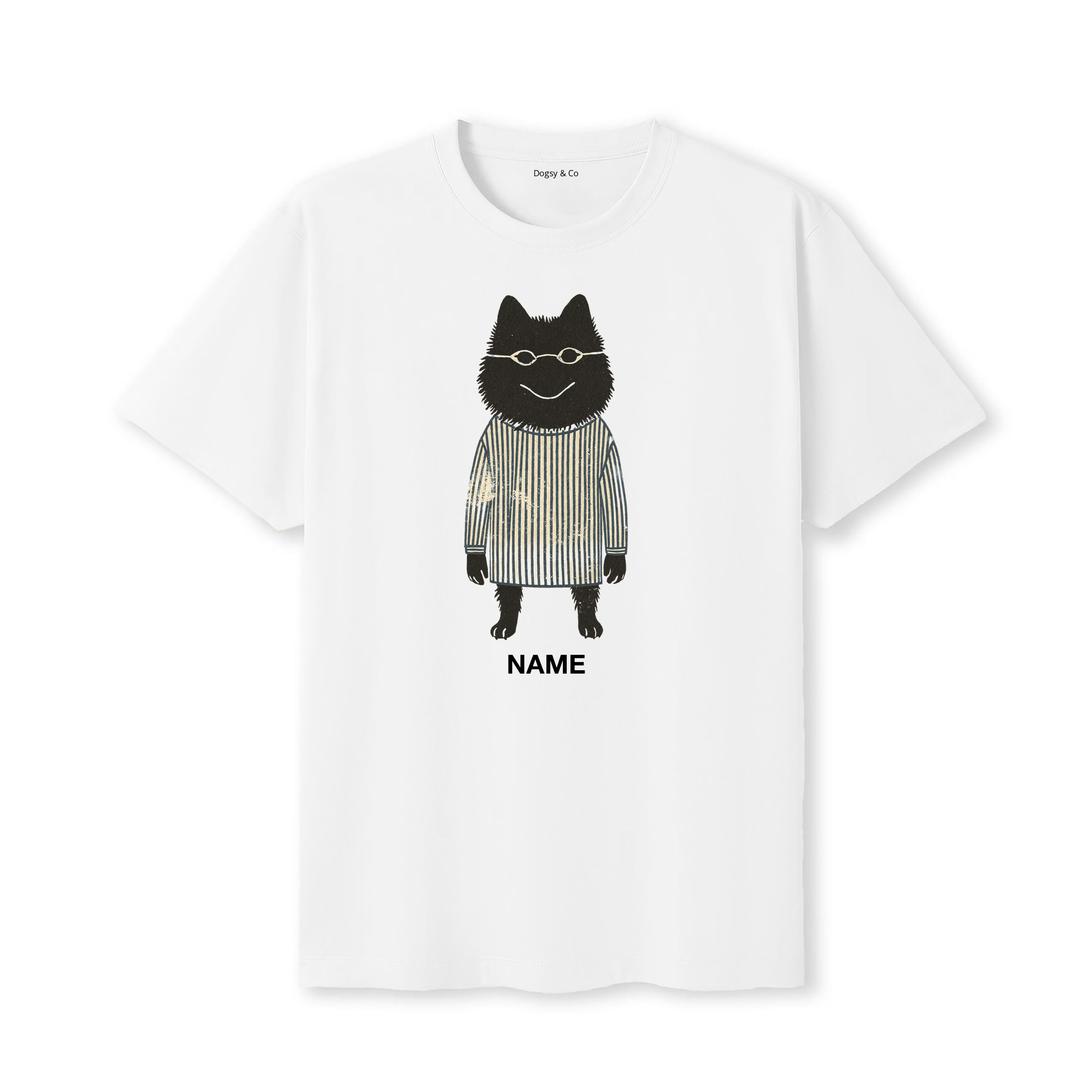 Keeshond Jumper Dog Custom T-Shirt - White