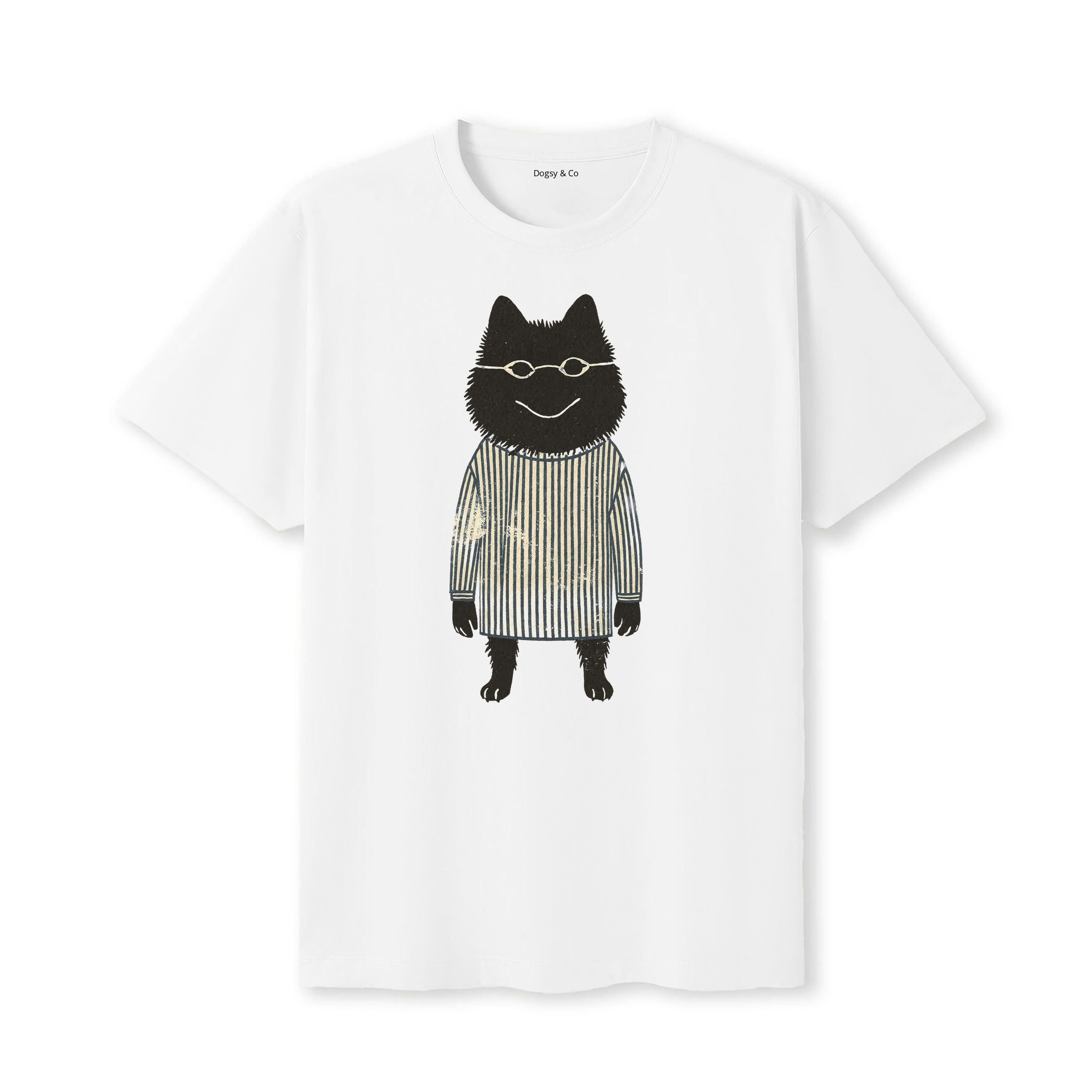 Keeshond Jumper Dog T-Shirt - White