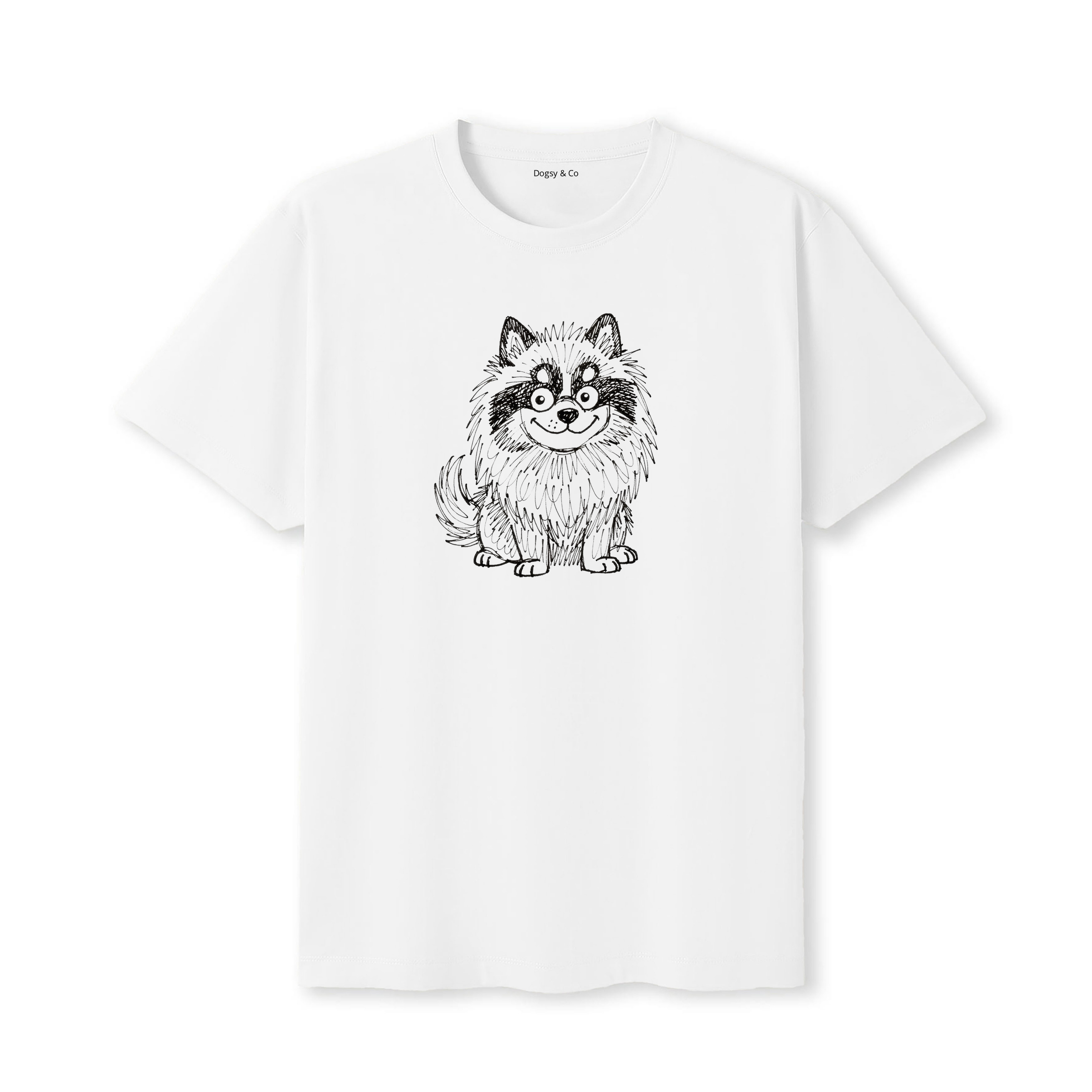 Keeshond Scraggy Dog T-Shirt - White
