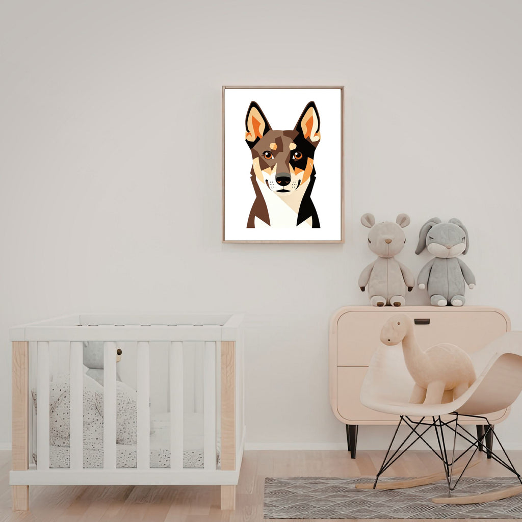 Bold Block Art Print - Framed Nursery Mockup