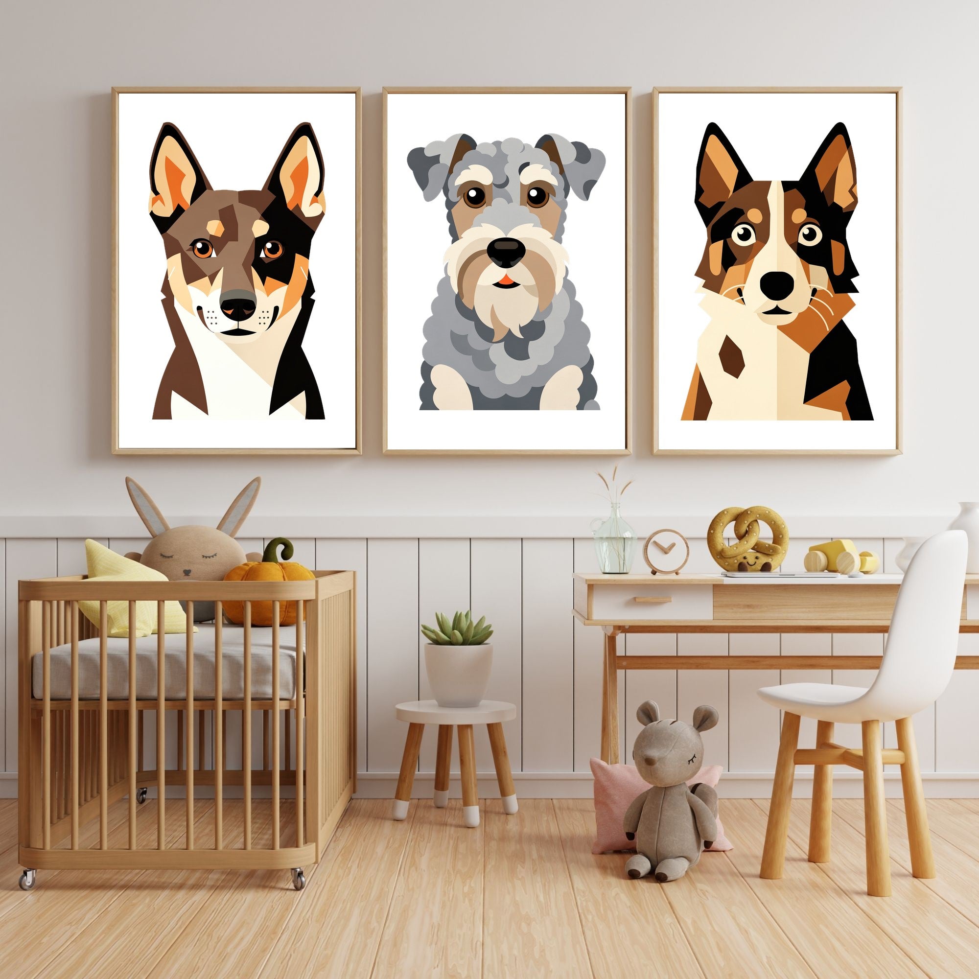 Bold Block Art Print - Framed Nursery Mockup