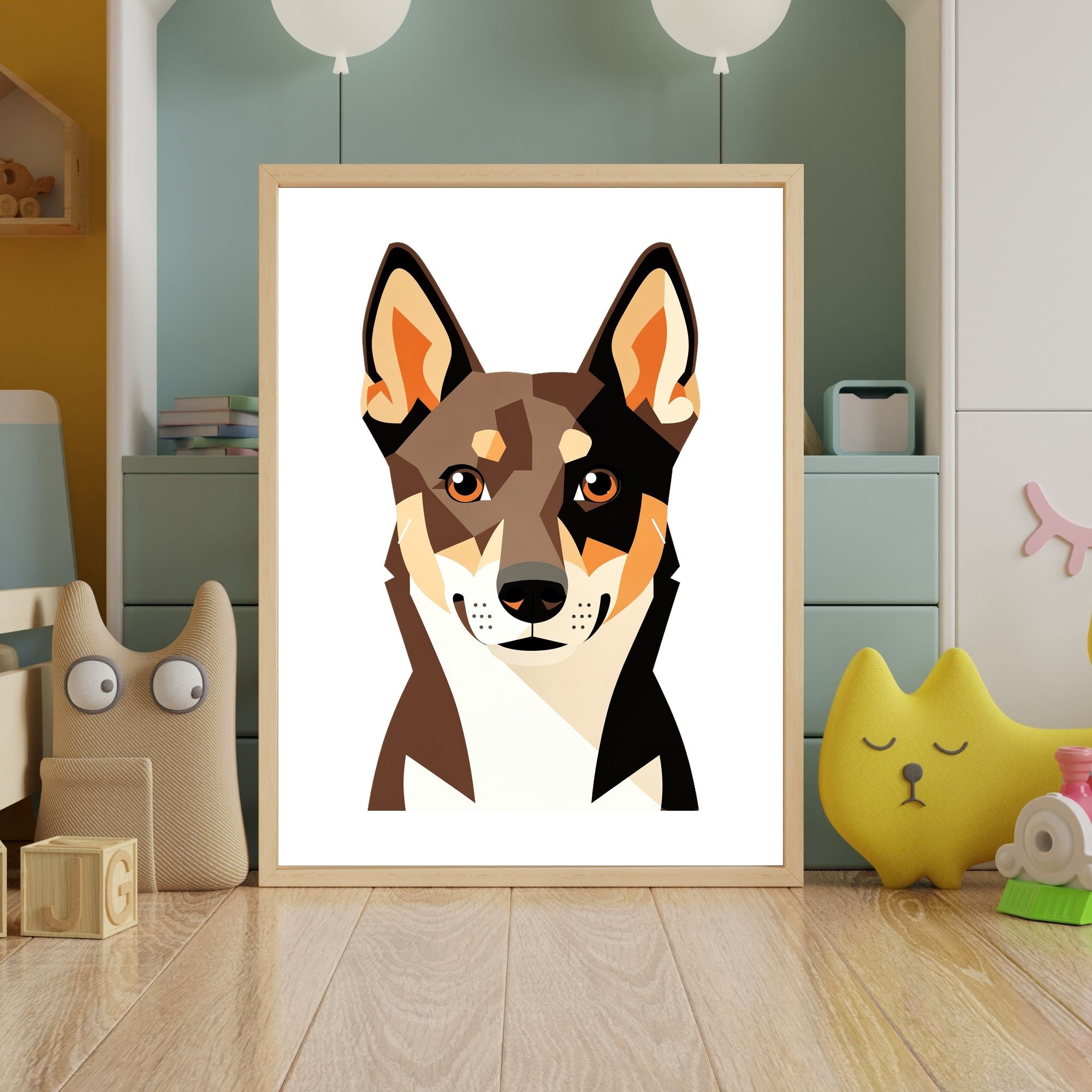 Bold Block Art Print - Framed Nursery Mockup