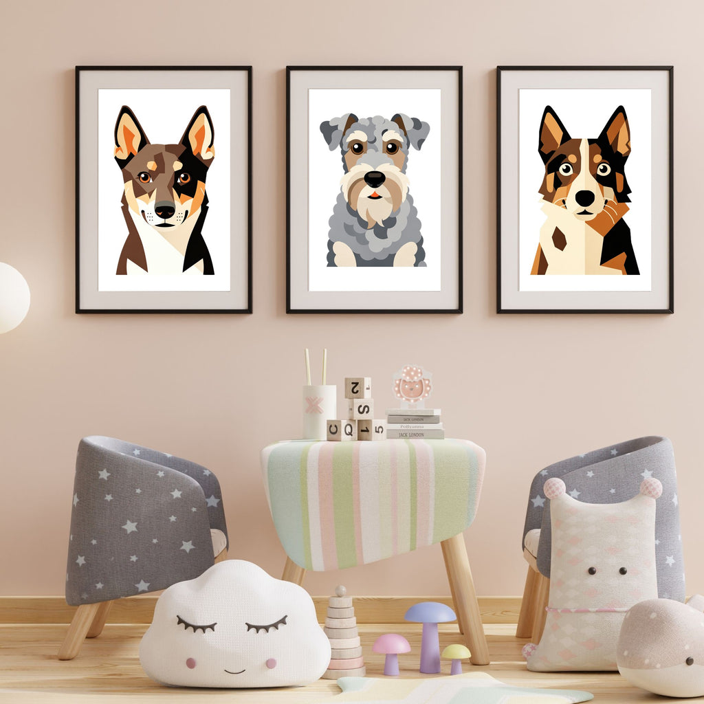 Bold Block Art Print - Framed Nursery Mockup