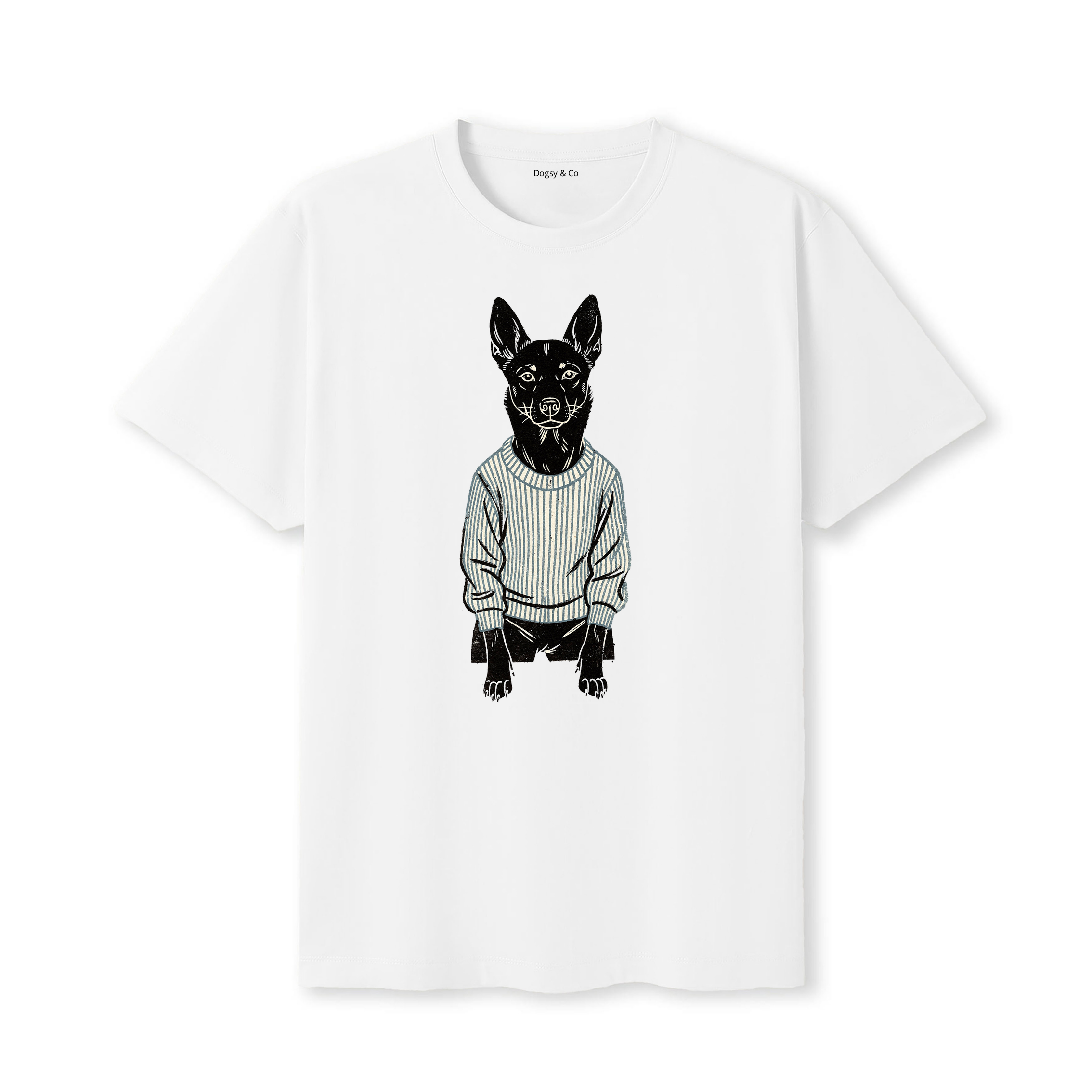 Kelpie Jumper Dog T-Shirt - White