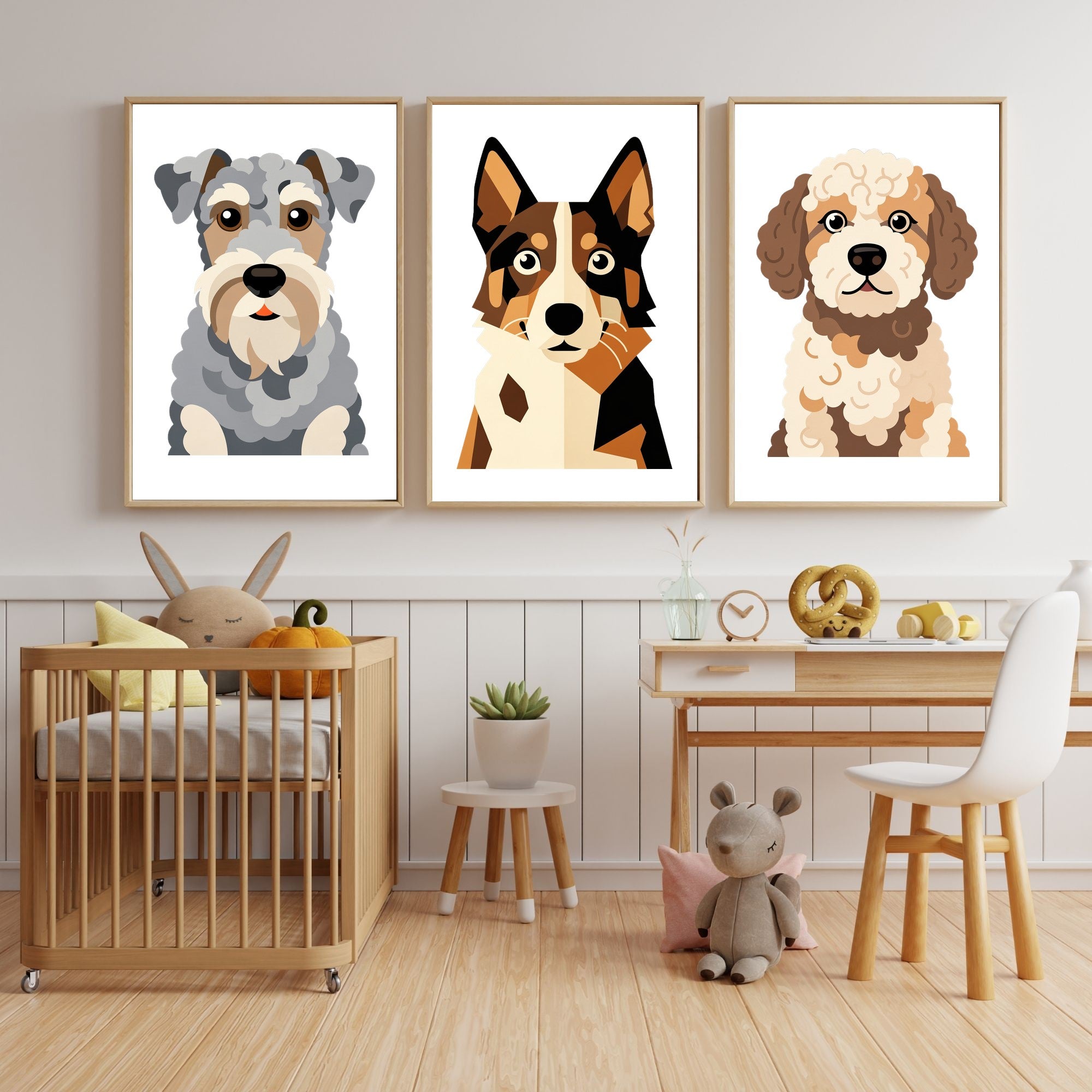 Bold Block Art Print - Framed Nursery Mockup