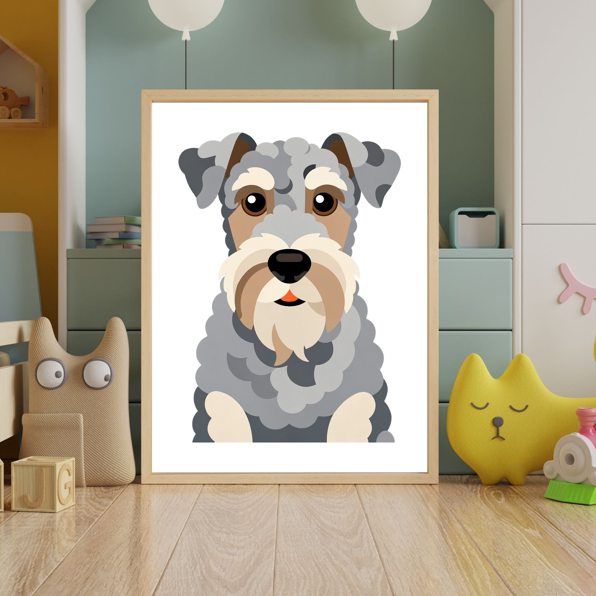 Bold Block Art Print - Framed Nursery Mockup