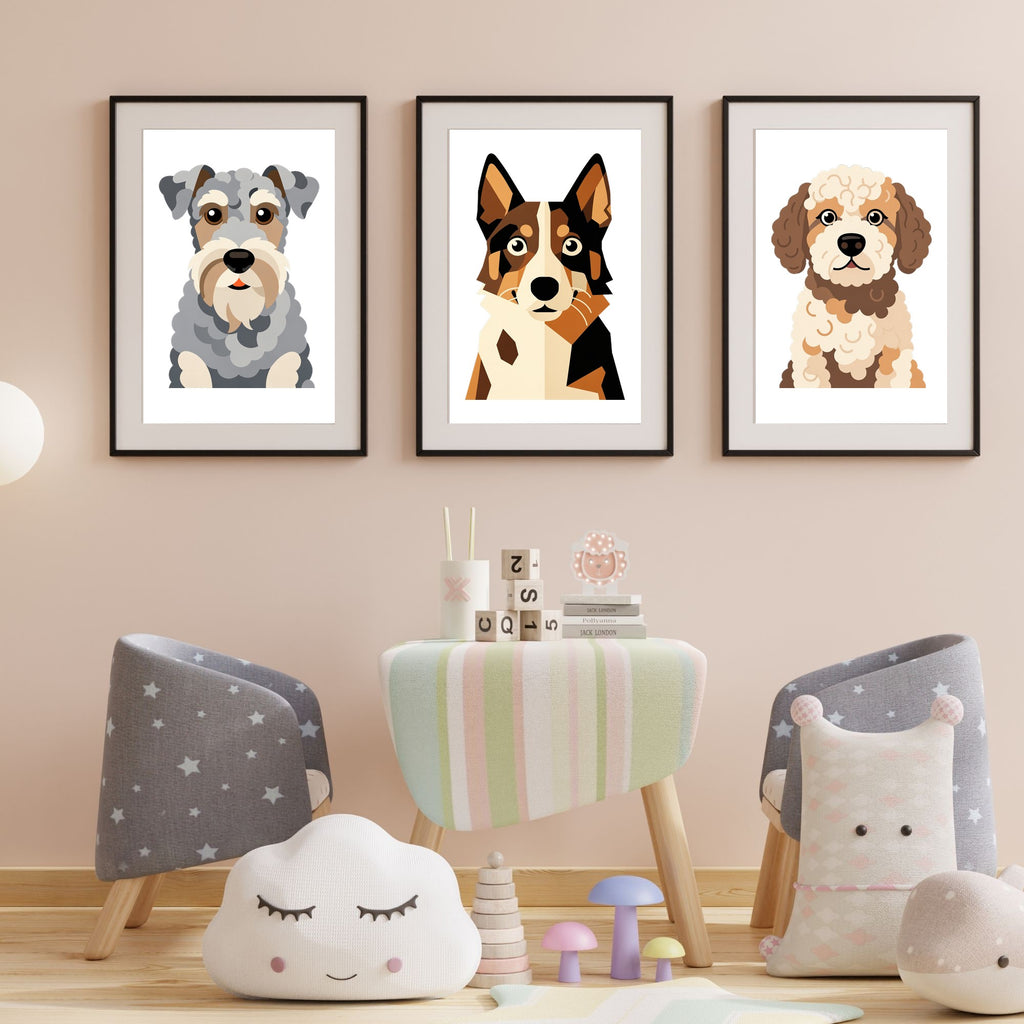 Bold Block Art Print - Framed Nursery Mockup