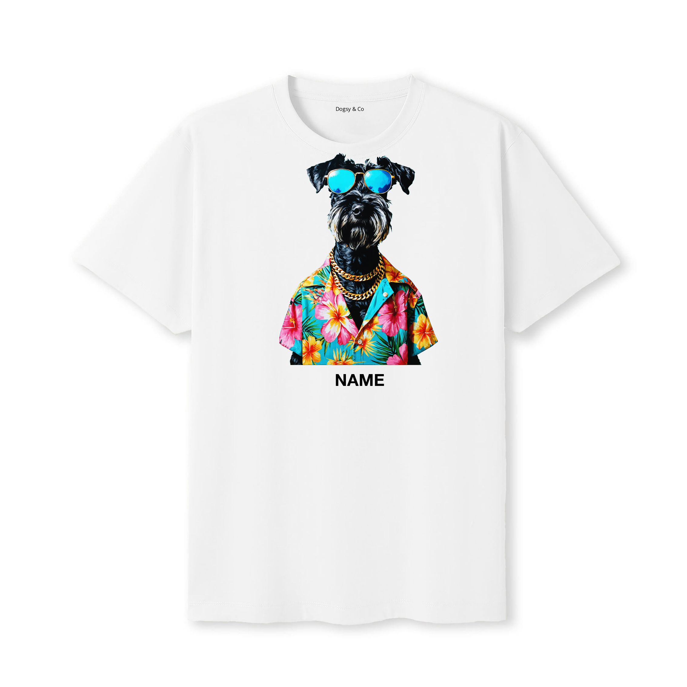 Kerry Blue Terrier Hawaii Dog Custom T-Shirt - White