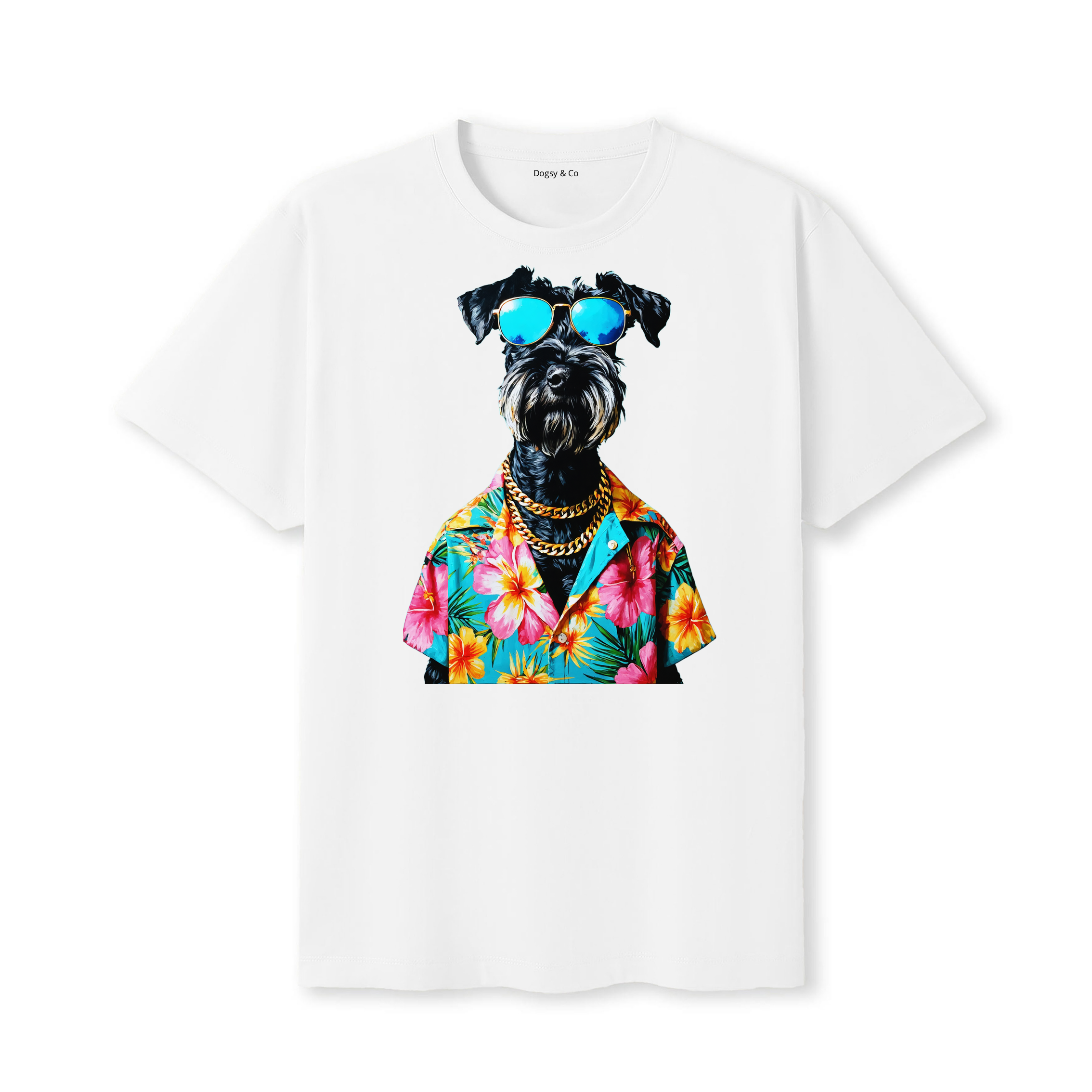 Kerry Blue Terrier Hawaii Dog T-Shirt - White