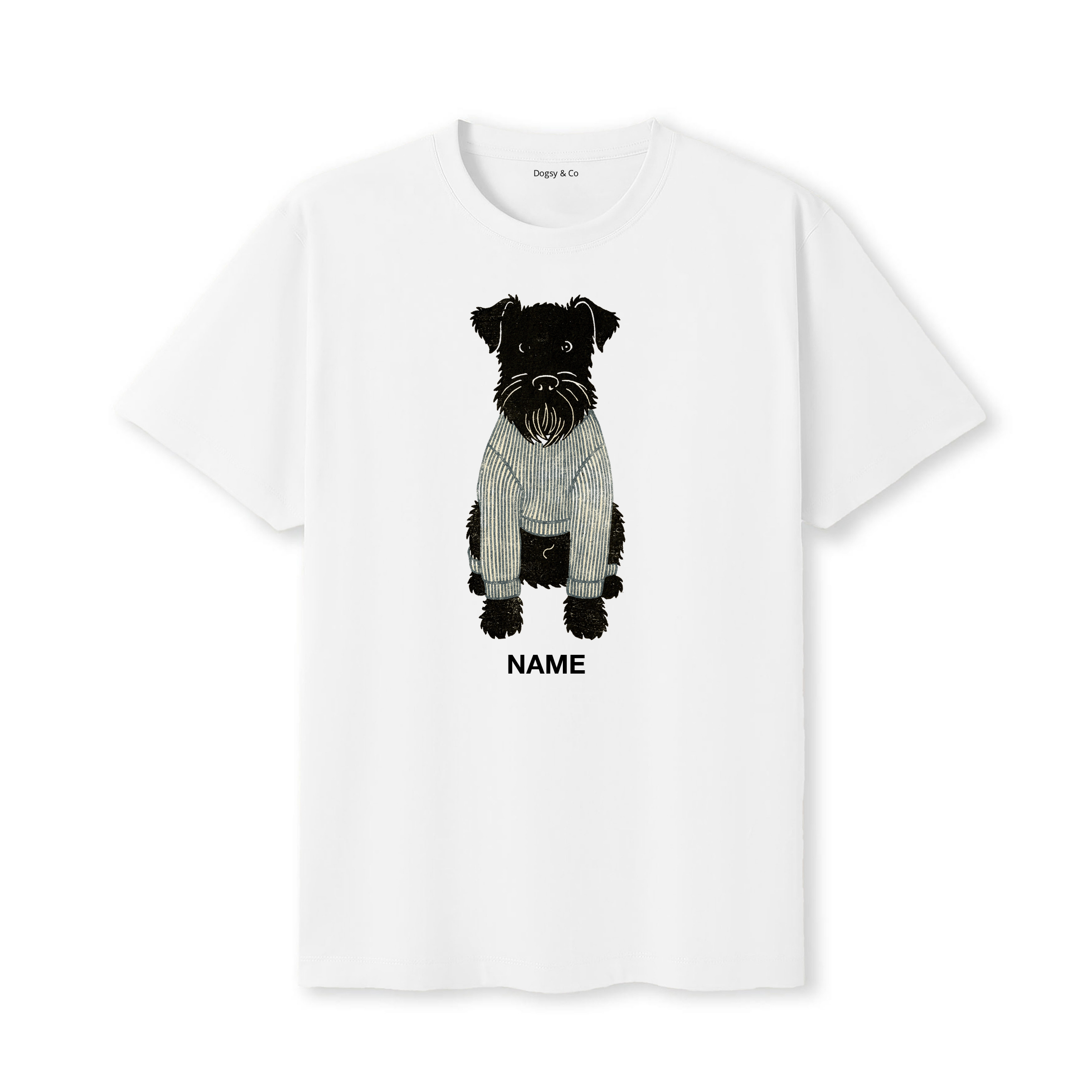 Kerry Blue Terrier Jumper Dog Custom T-Shirt - White