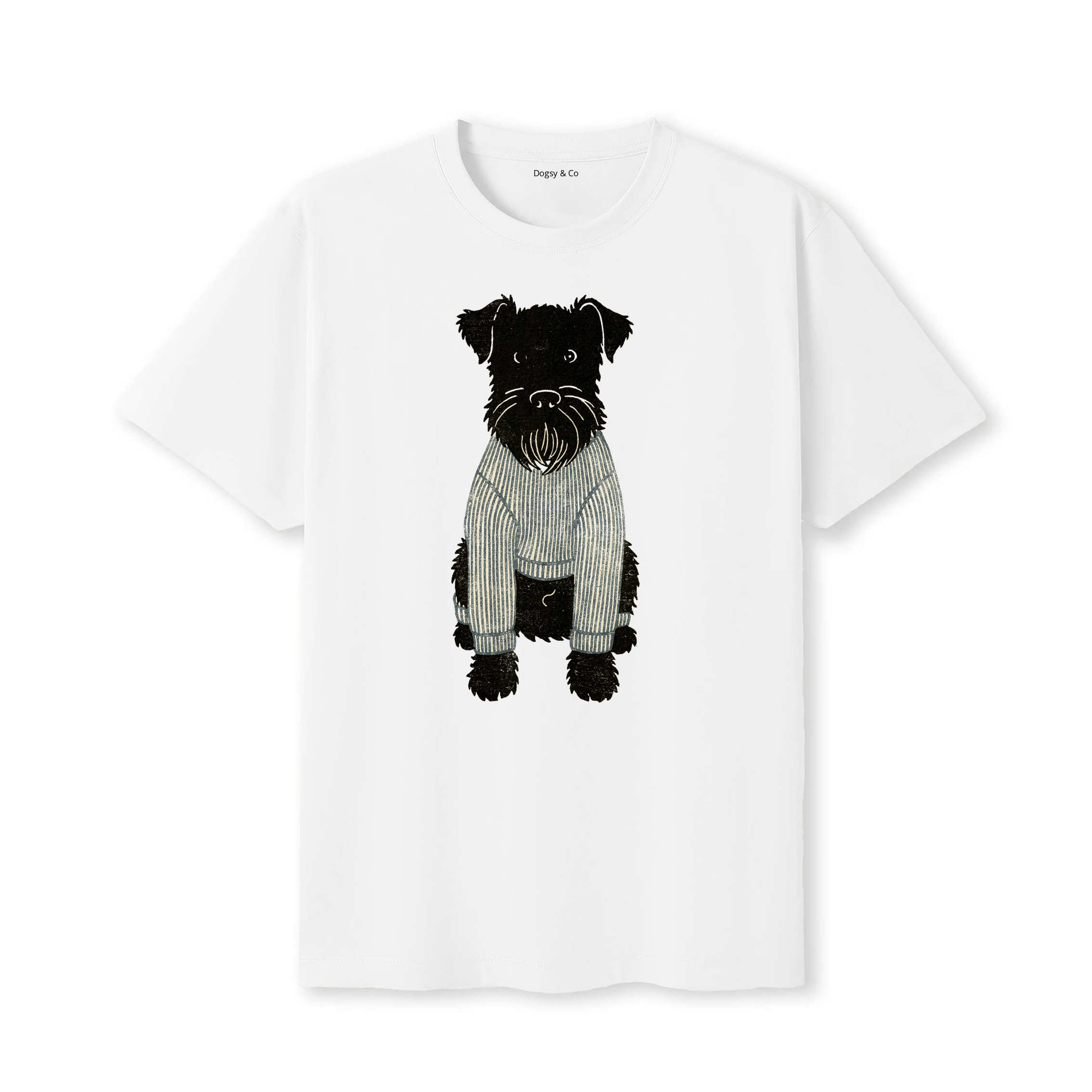 Kerry Blue Terrier Jumper Dog T-Shirt - White