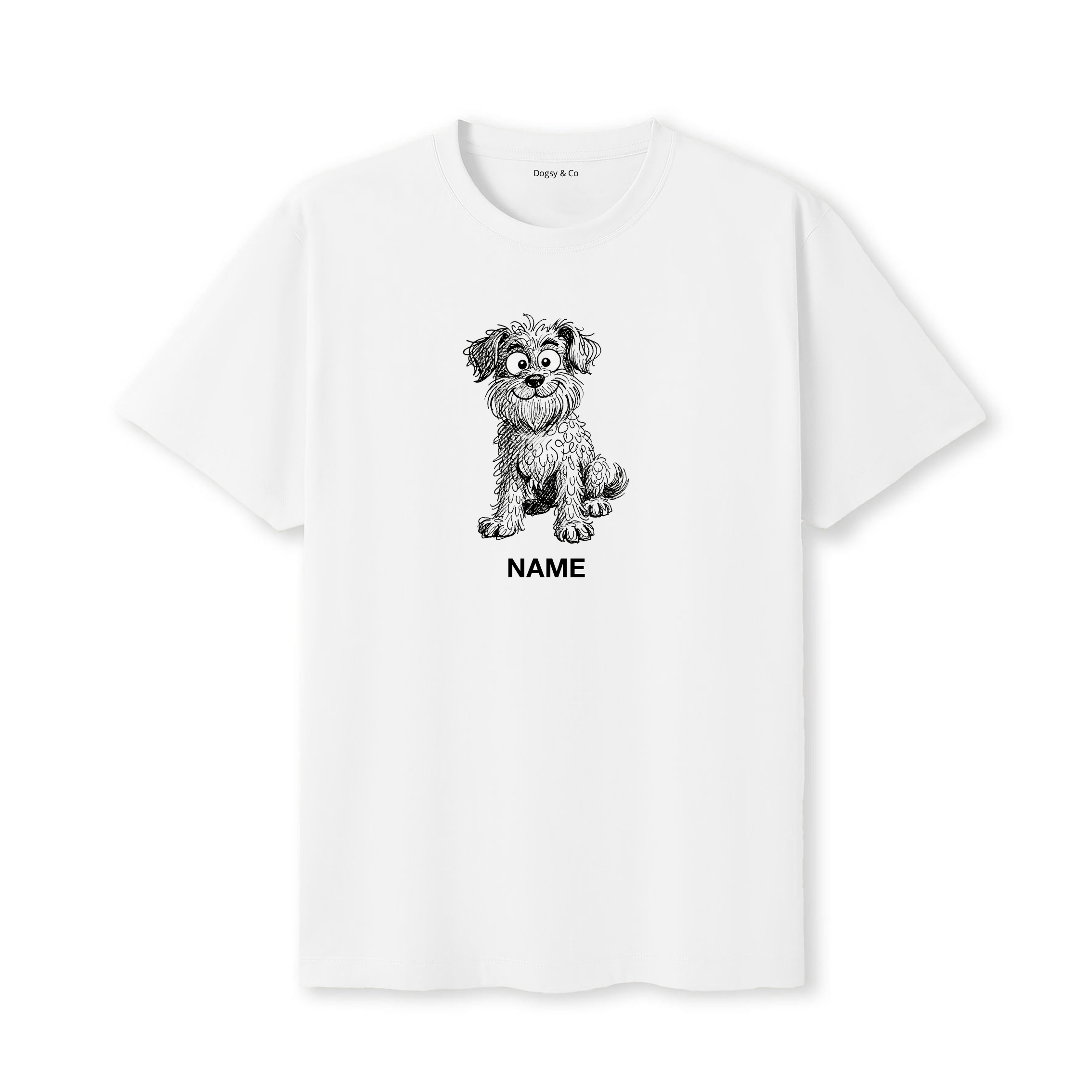 Kerry Blue Terrier Scraggy Dog Custom - White