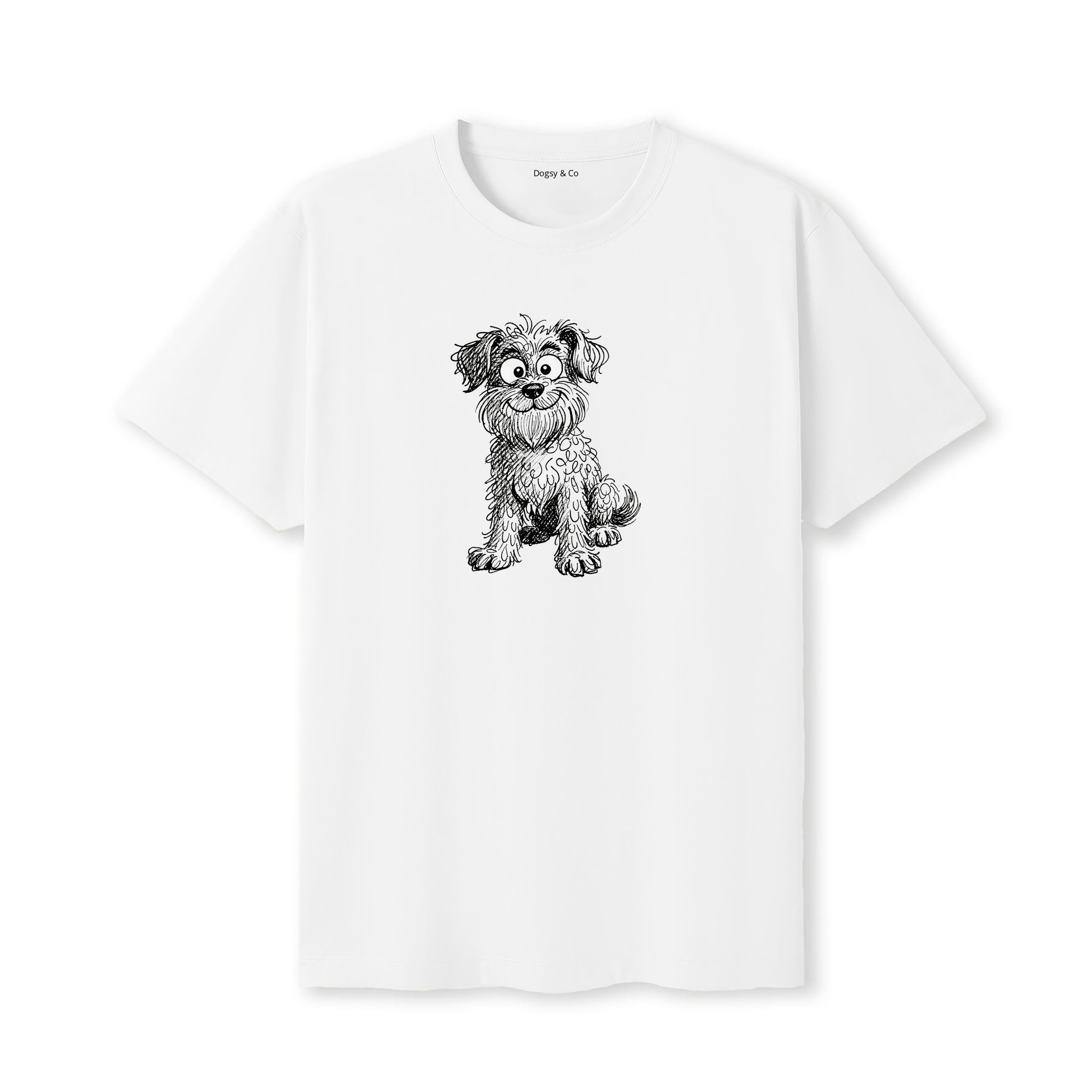 Kerry Blue Terrier Scraggy Dog T-Shirt - White