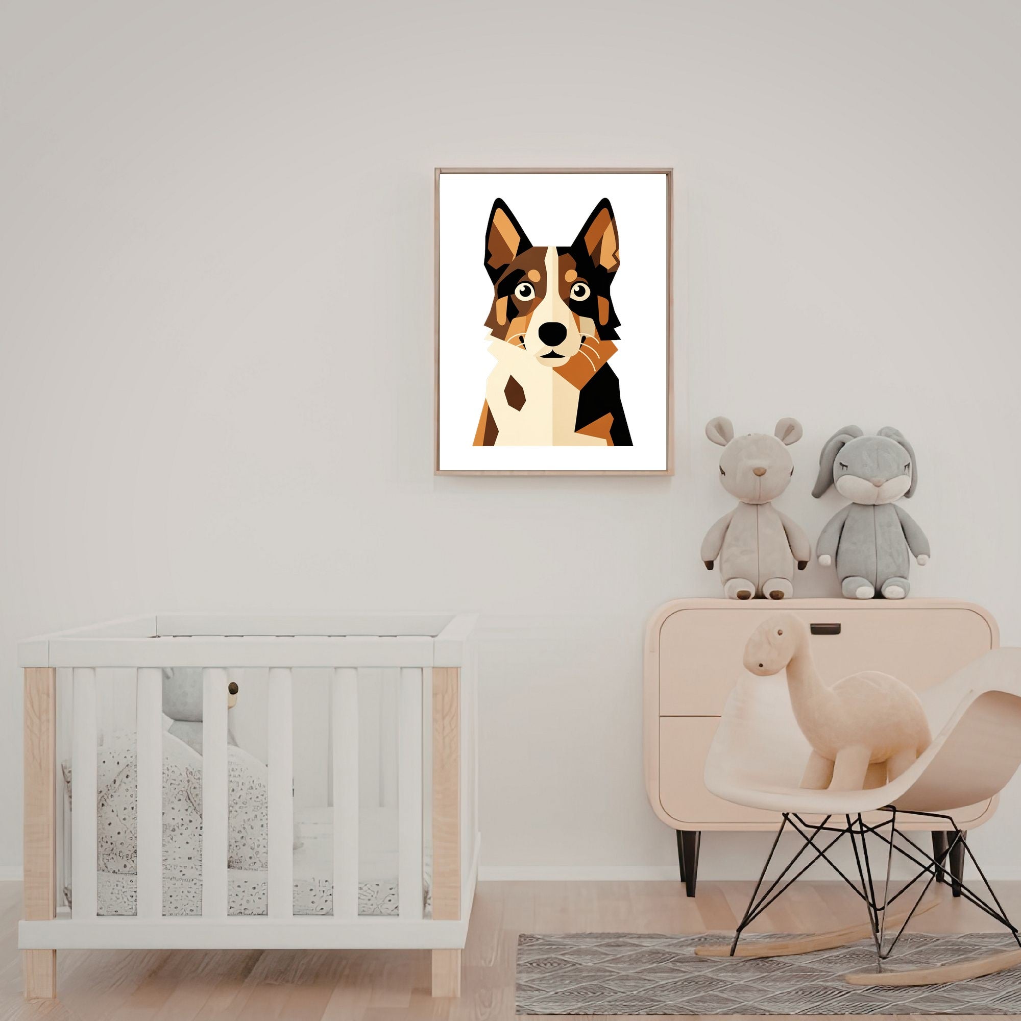 Bold Block Art Print - Framed Nursery Mockup