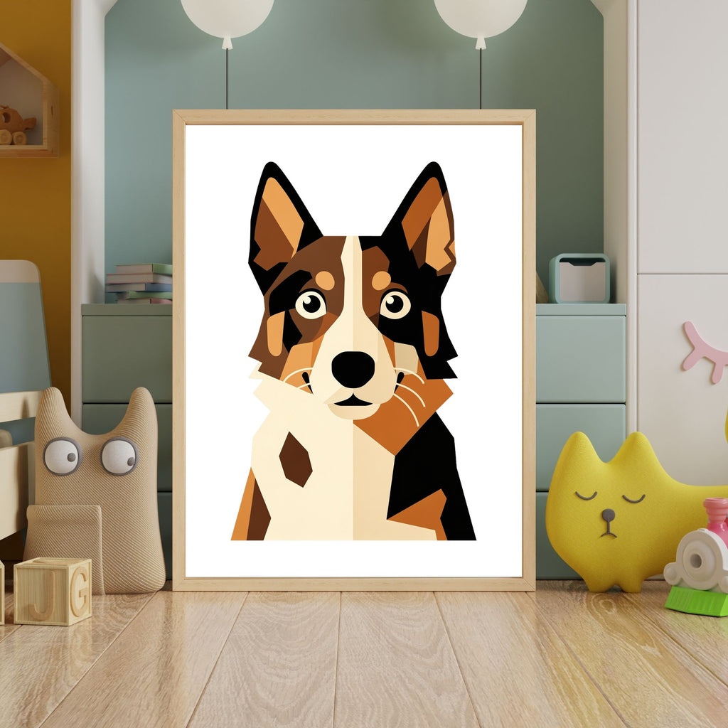 Bold Block Art Print - Framed Nursery Mockup