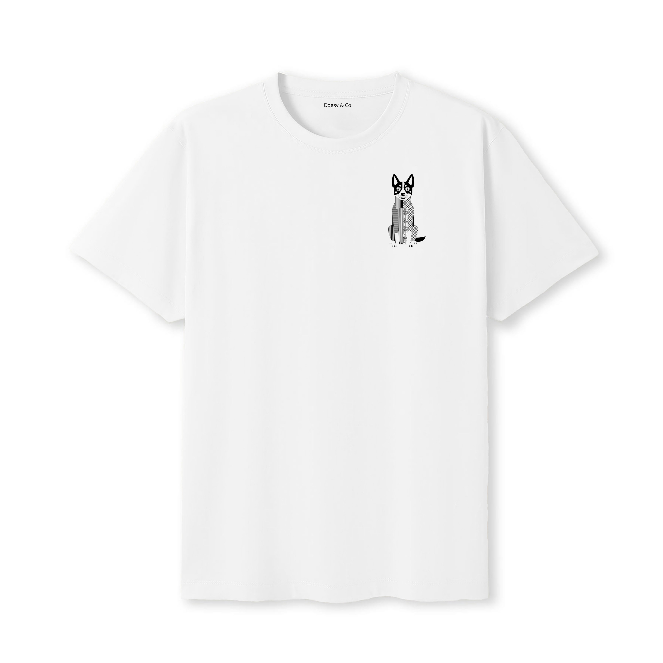 Koolie Geometric Line T-Shirt - White