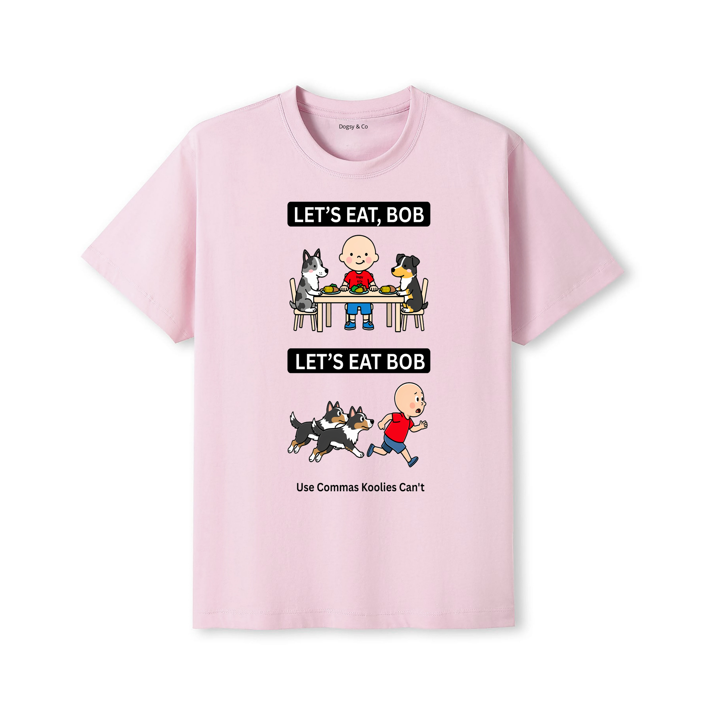 Koolie Let's Eat Bob T-Shirt - dusty pink