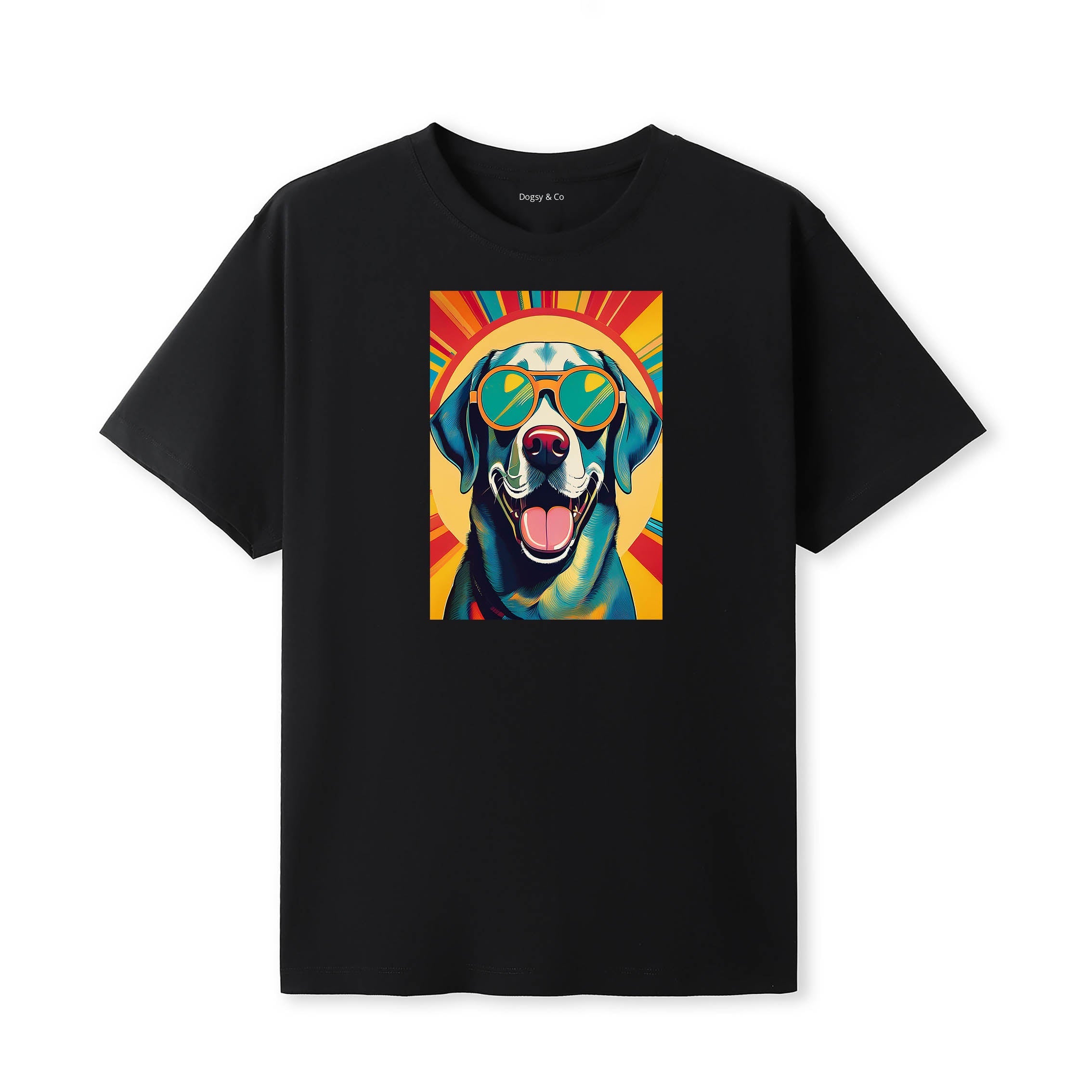 Labrador Sunnies Dog T-Shirt Black