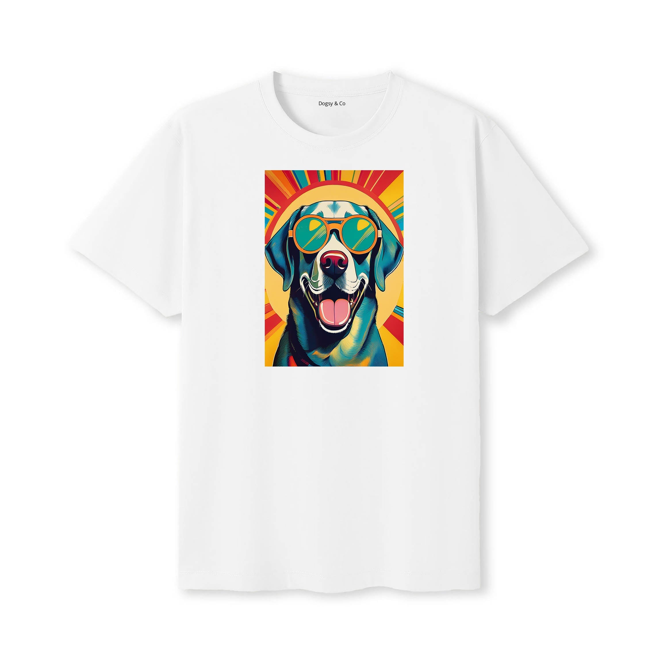 Labrador Sunnies Dog T-Shirt White