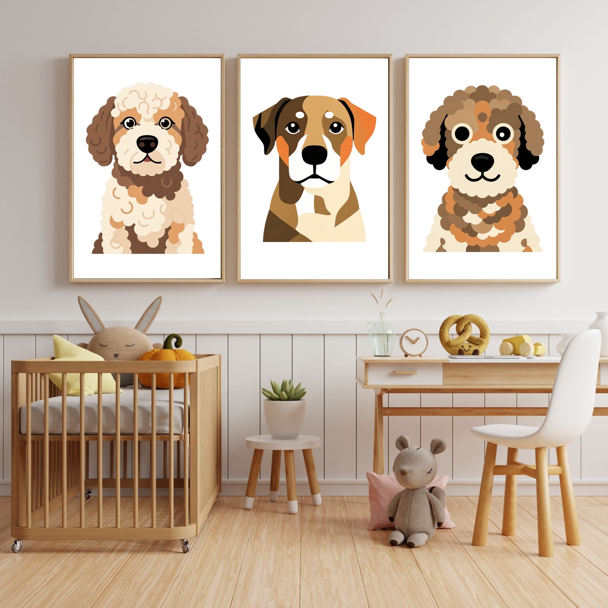 Bold Block Art Print - Framed Nursery Mockup