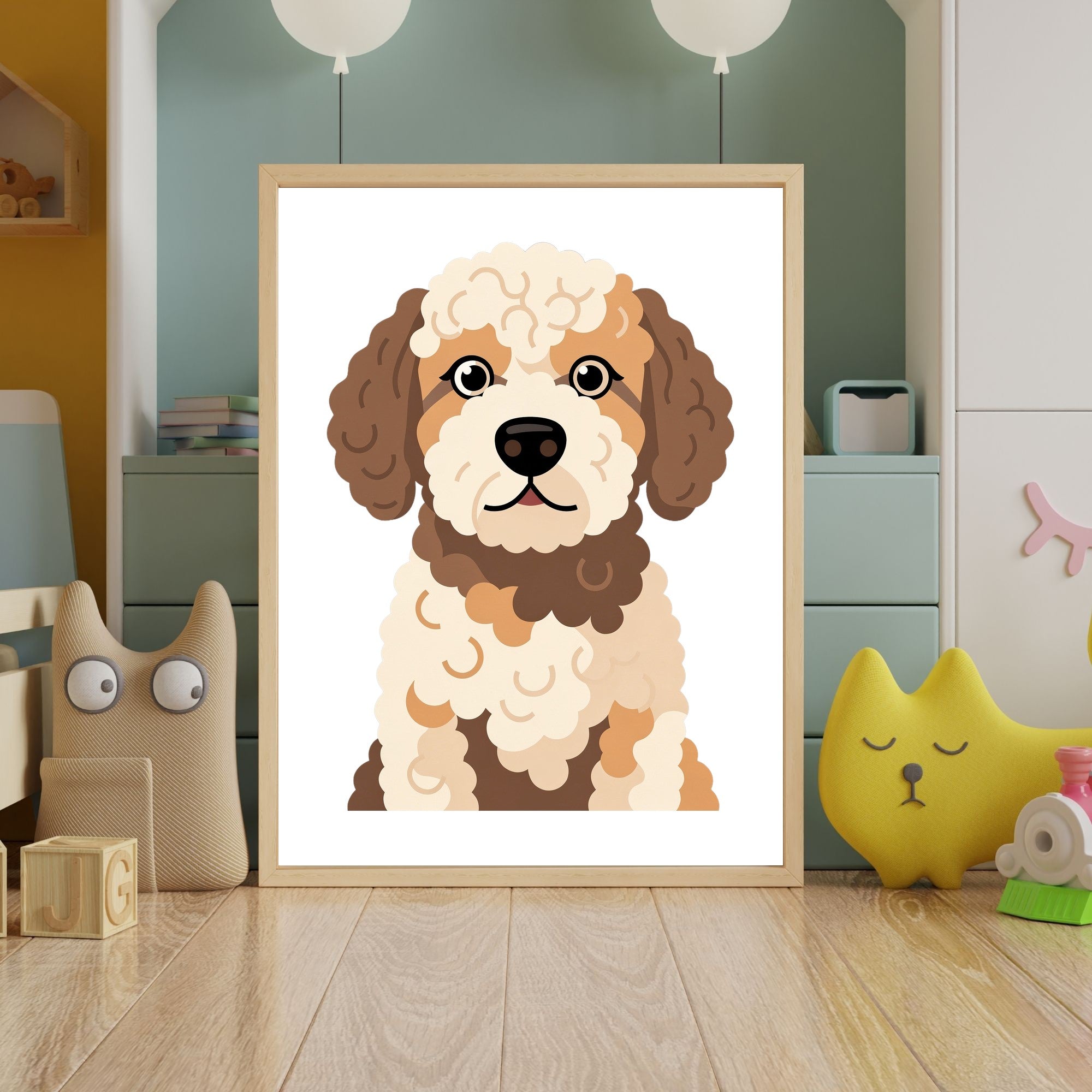 Bold Block Art Print - Framed Nursery Mockup