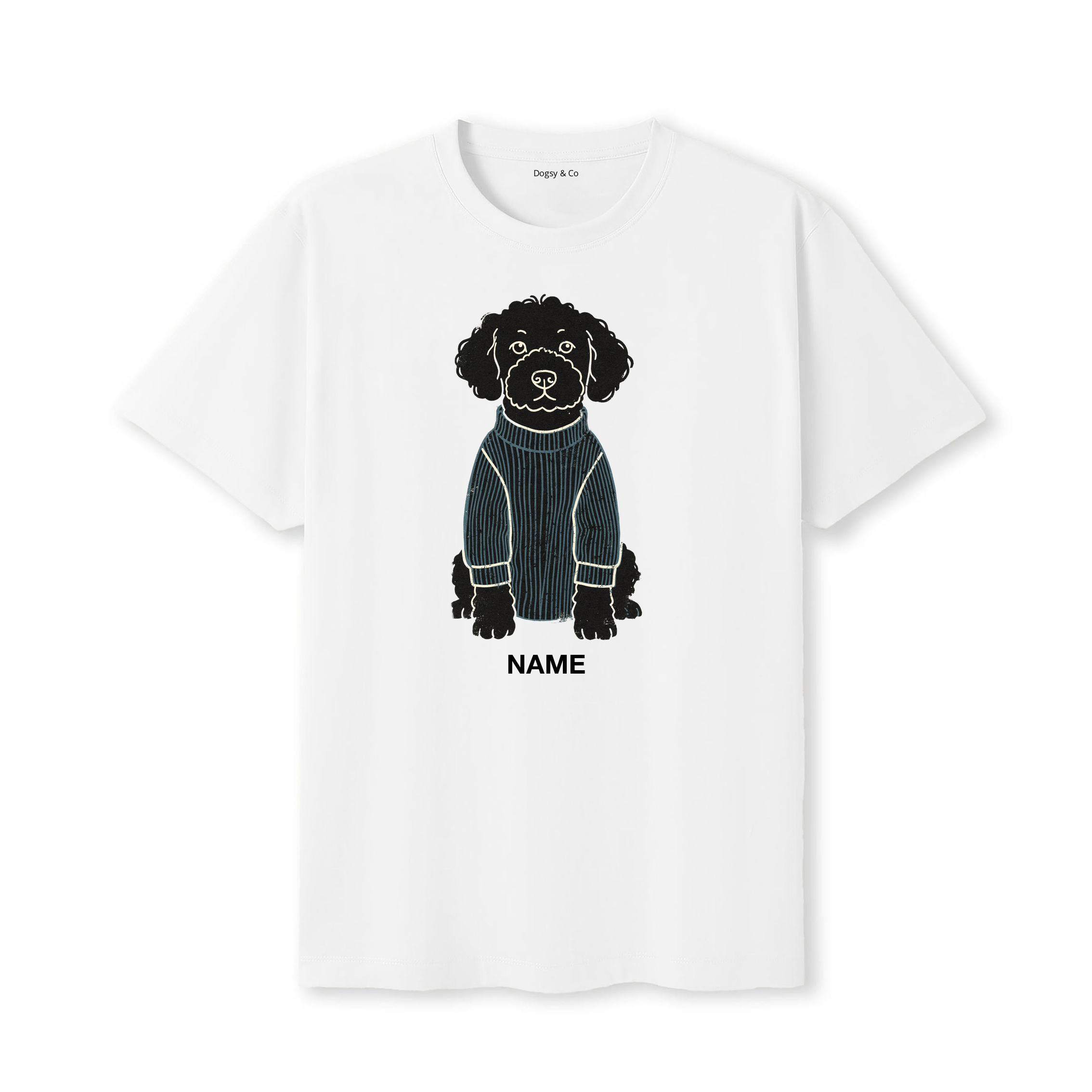 Labradoodle Jumper Dog Custom T-Shirt - White