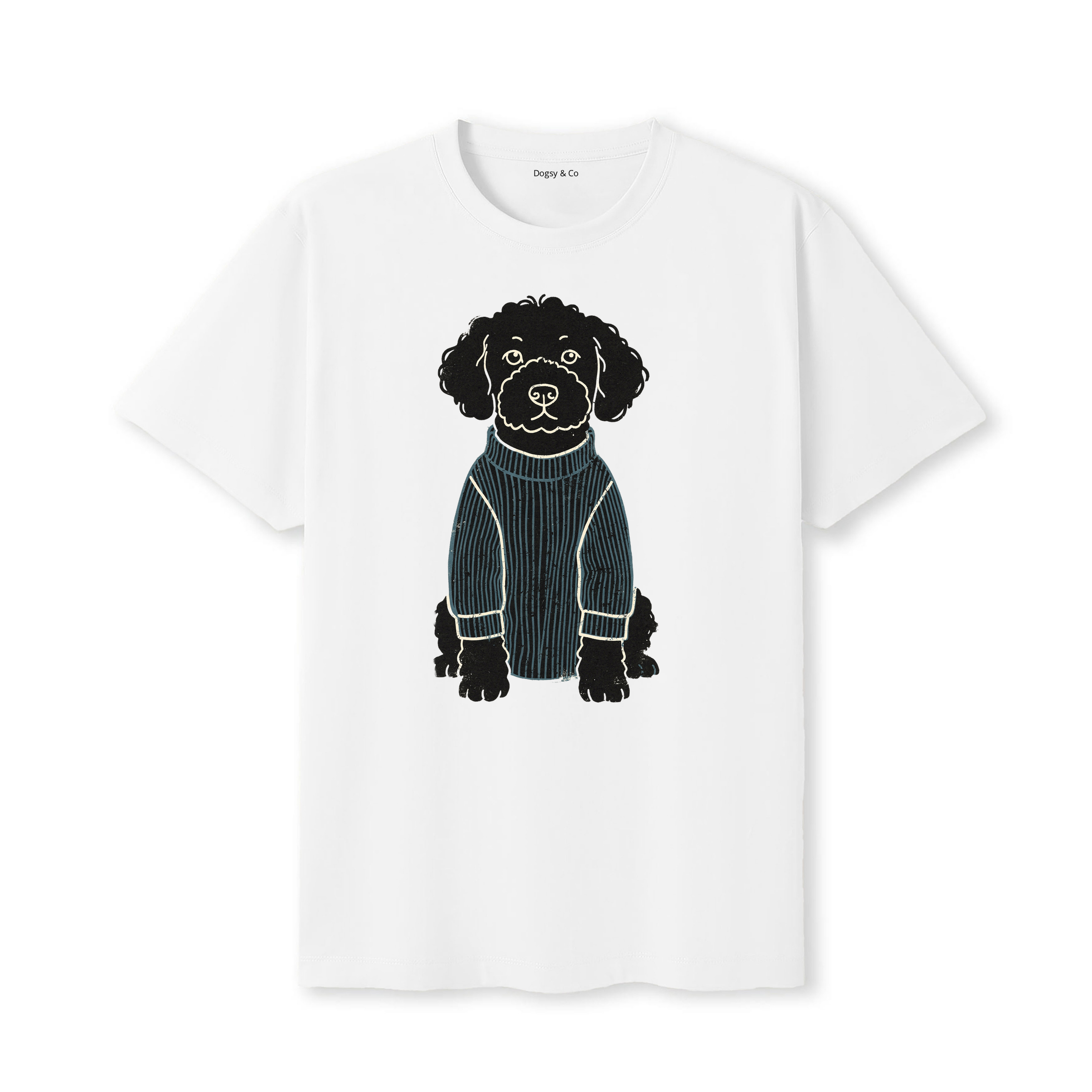 Labradoodle Jumper Dog T-Shirt - White