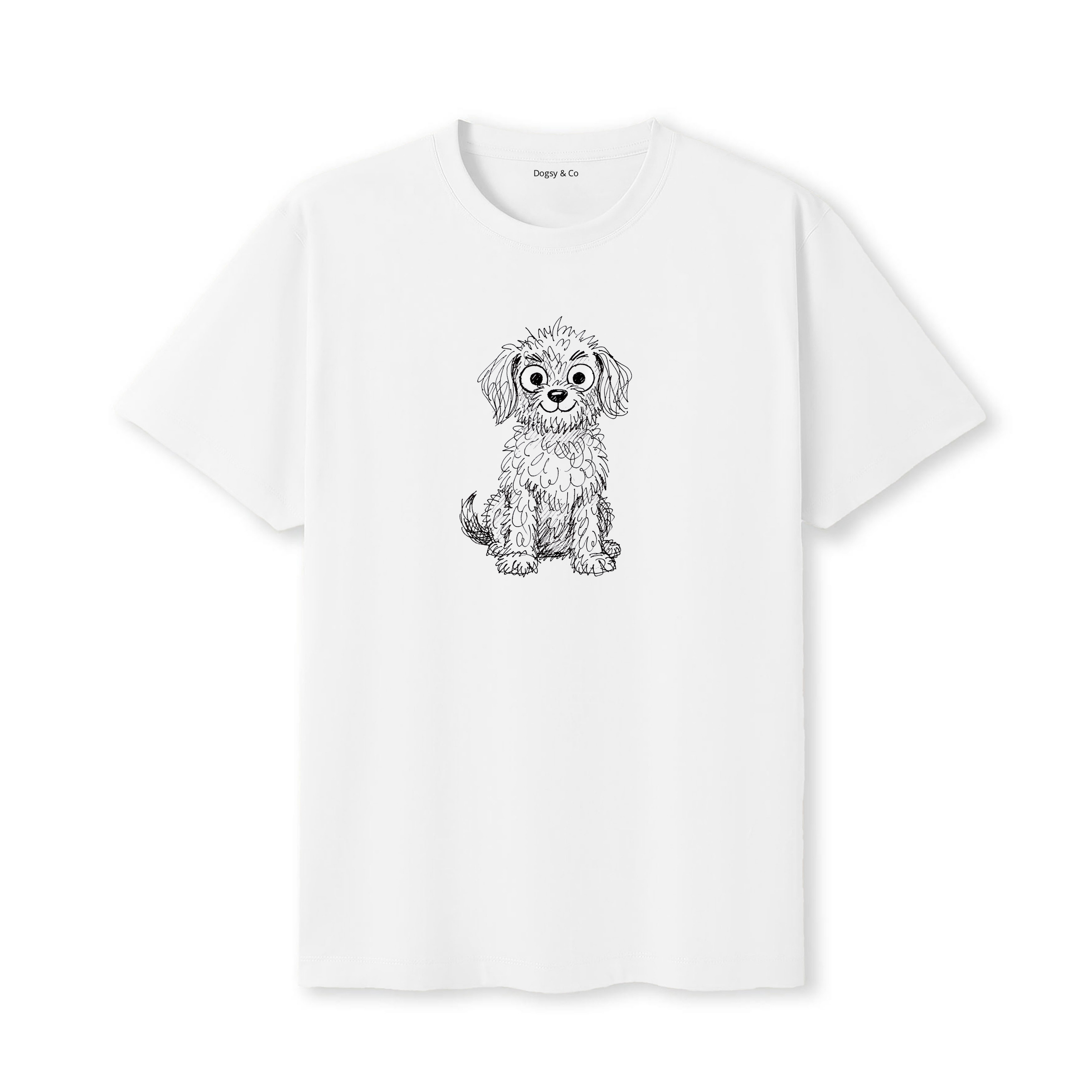 Labradoodle Scraggy Dog T-Shirt - White