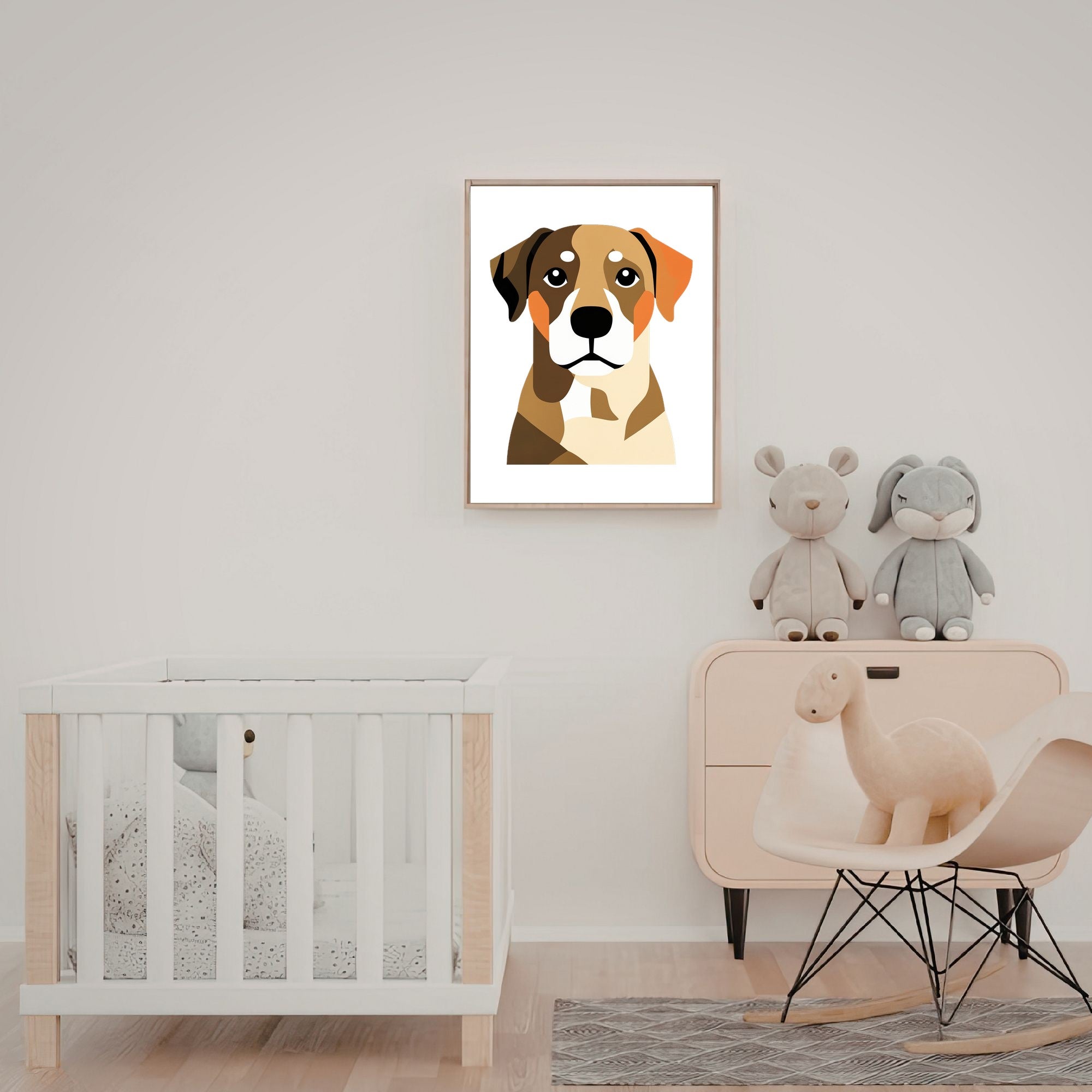 Bold Block Art Print - Framed Nursery Mockup
