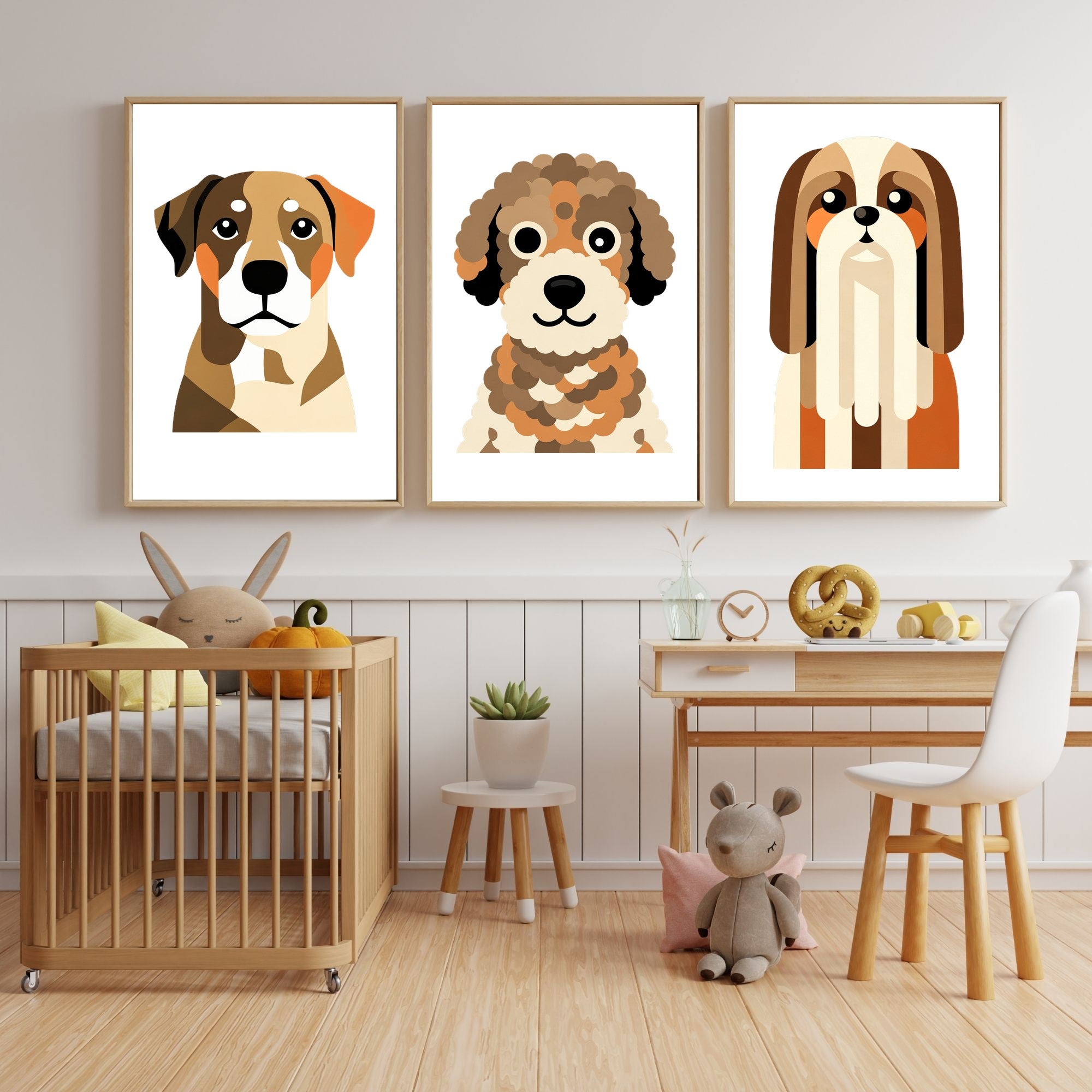 Bold Block Art Print - Framed Nursery Mockup