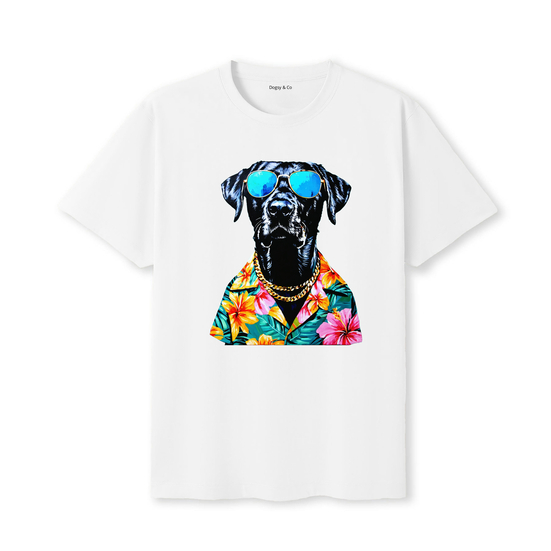 Labrador Retriever Hawaii Dog T-Shirt - White