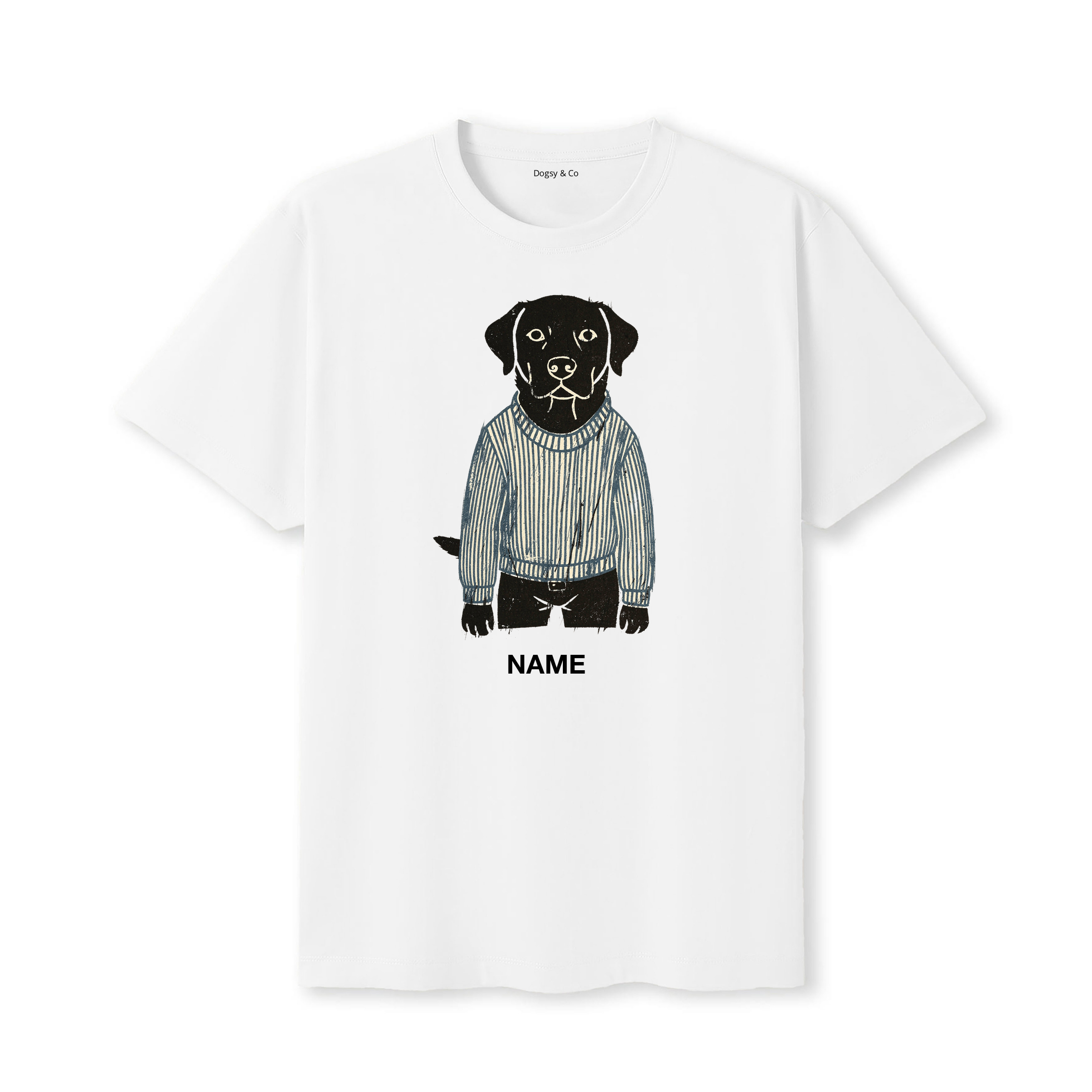 Labrador Retriever Jumper Dog Custom T-Shirt - White