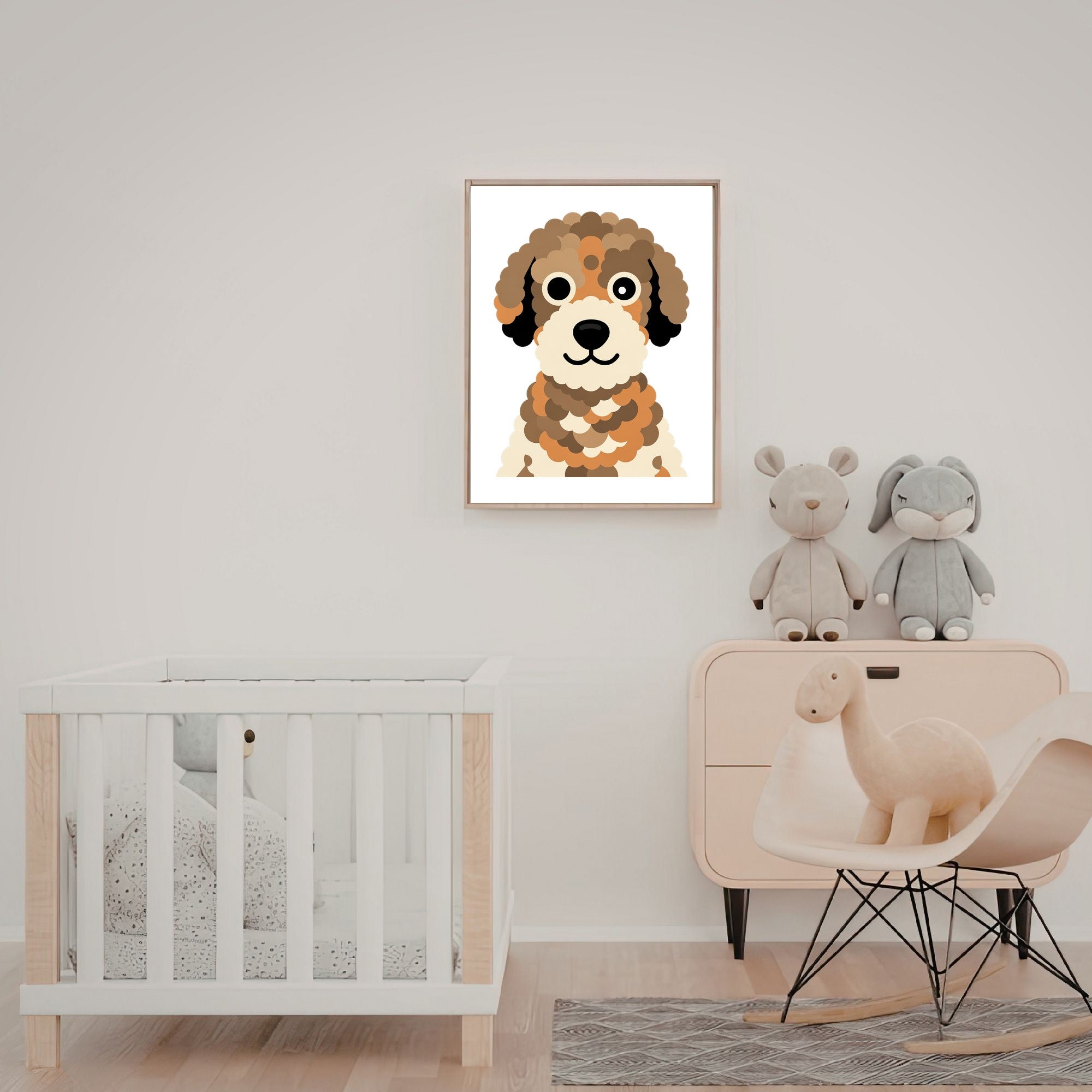 Bold Block Art Print - Framed Nursery Mockup