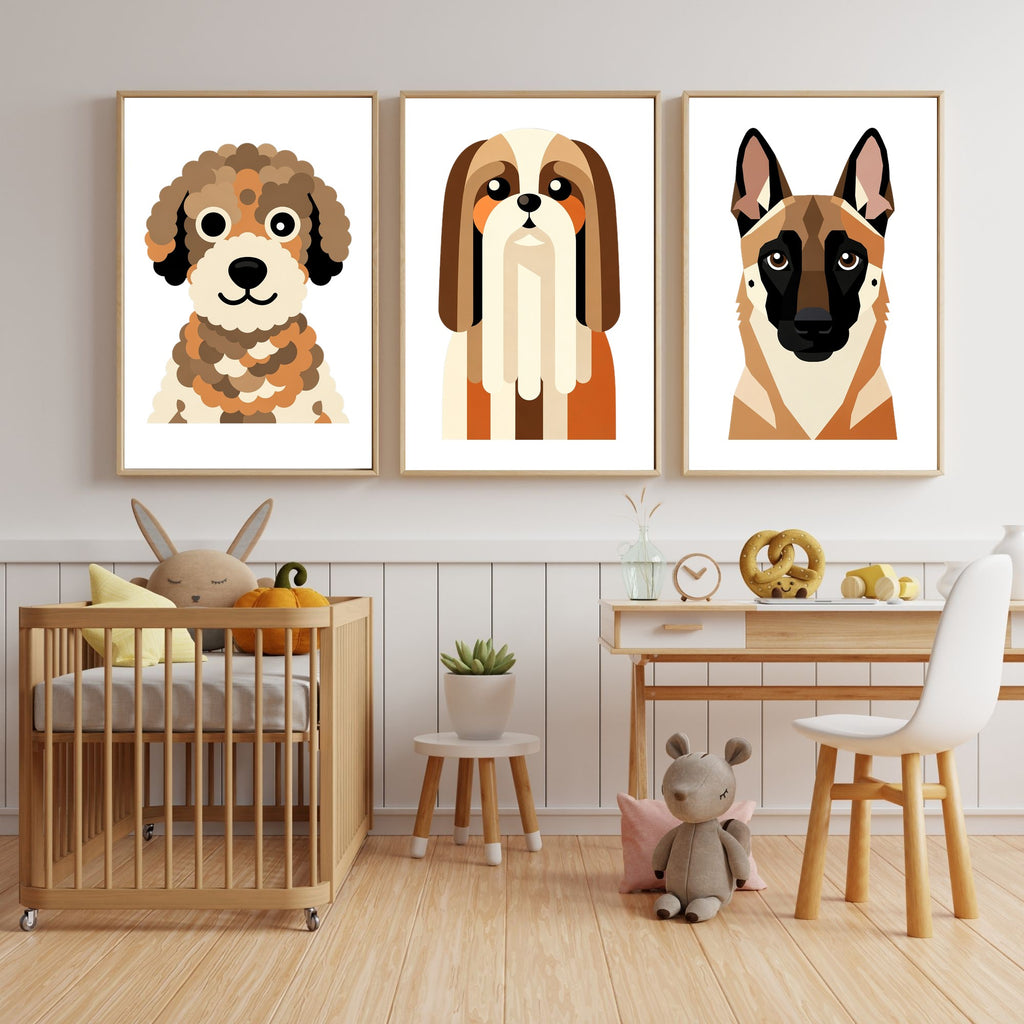 Bold Block Art Print - Framed Nursery Mockup