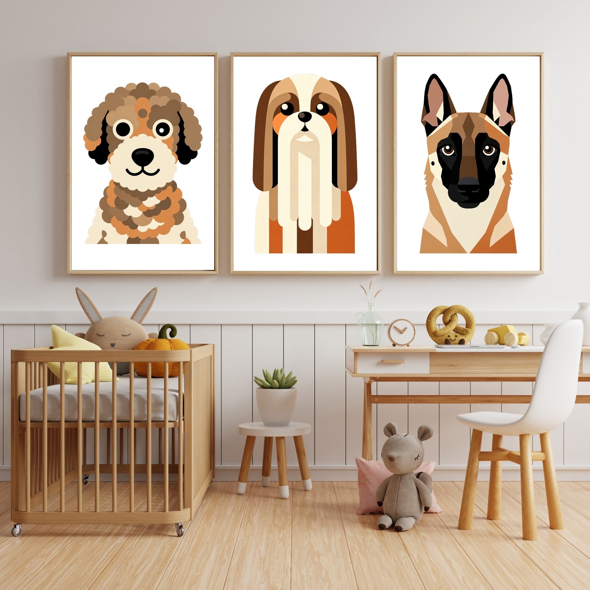 Bold Block Art Print - Framed Nursery Mockup