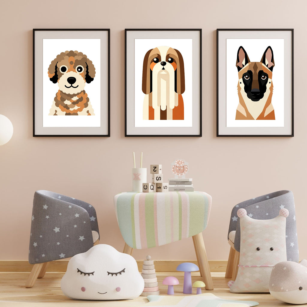 Bold Block Art Print - Framed Nursery Mockup