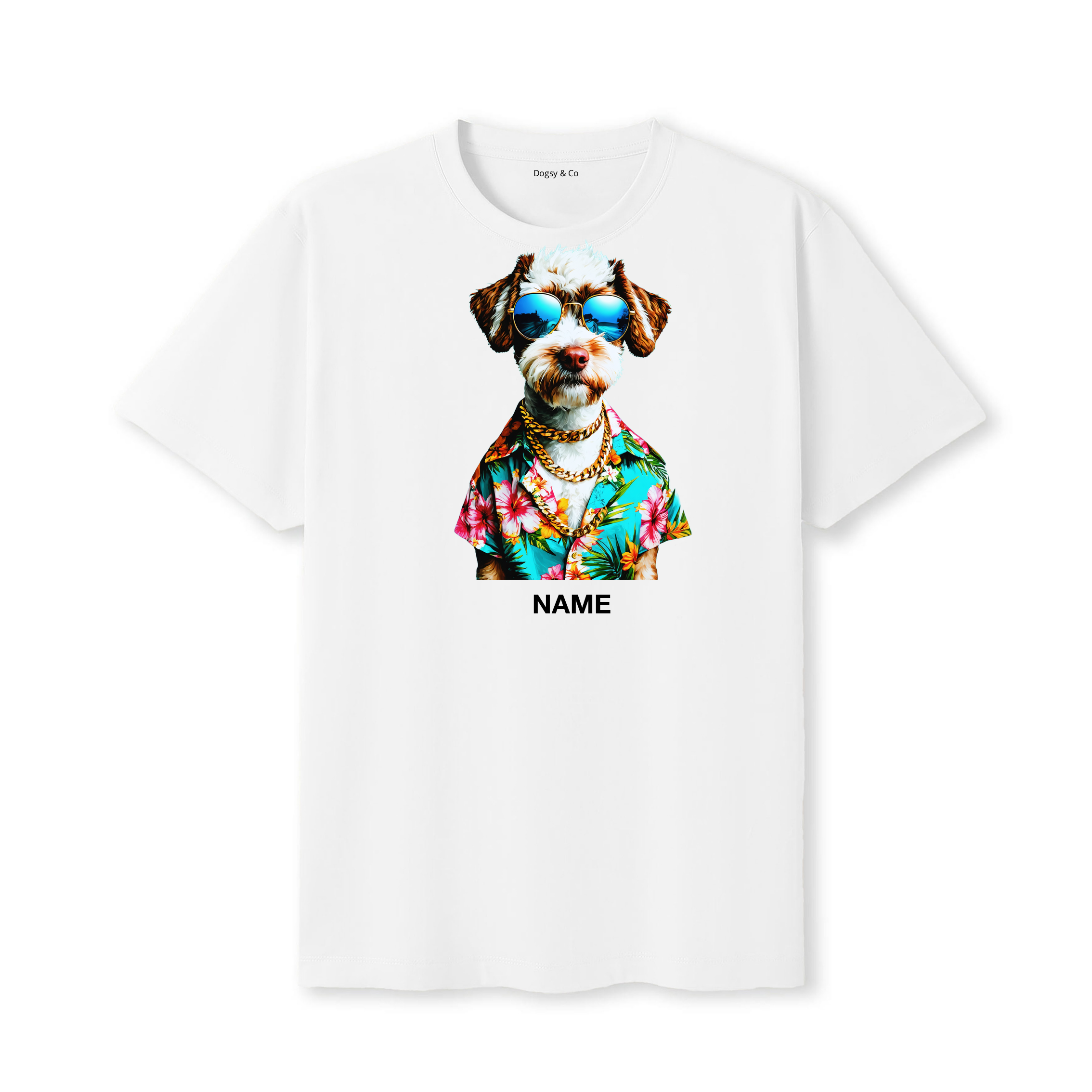 Lagotto Romagnolo Hawaii Dog Custom T-Shirt - White