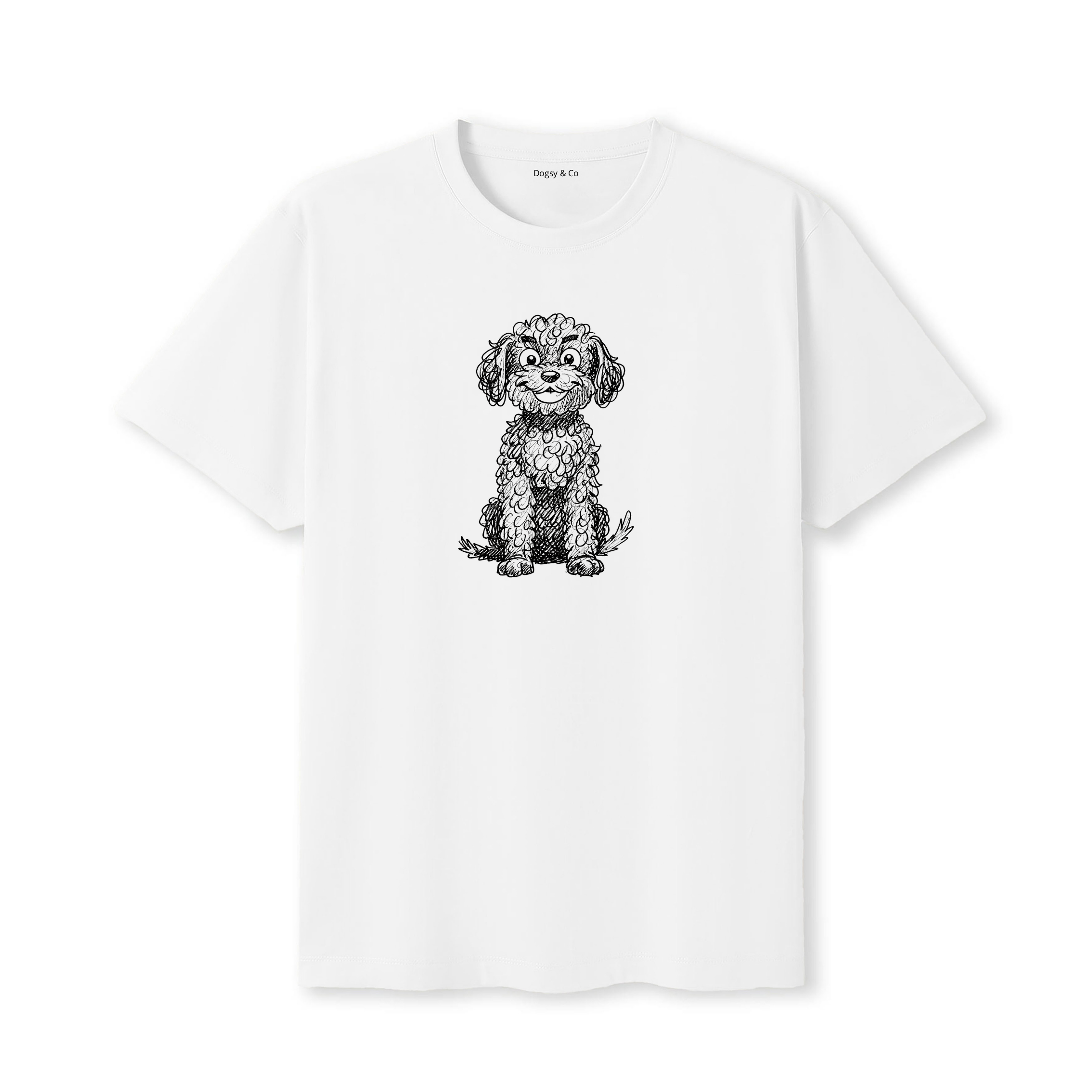 Lagotto Scraggy Dog T-Shirt - White