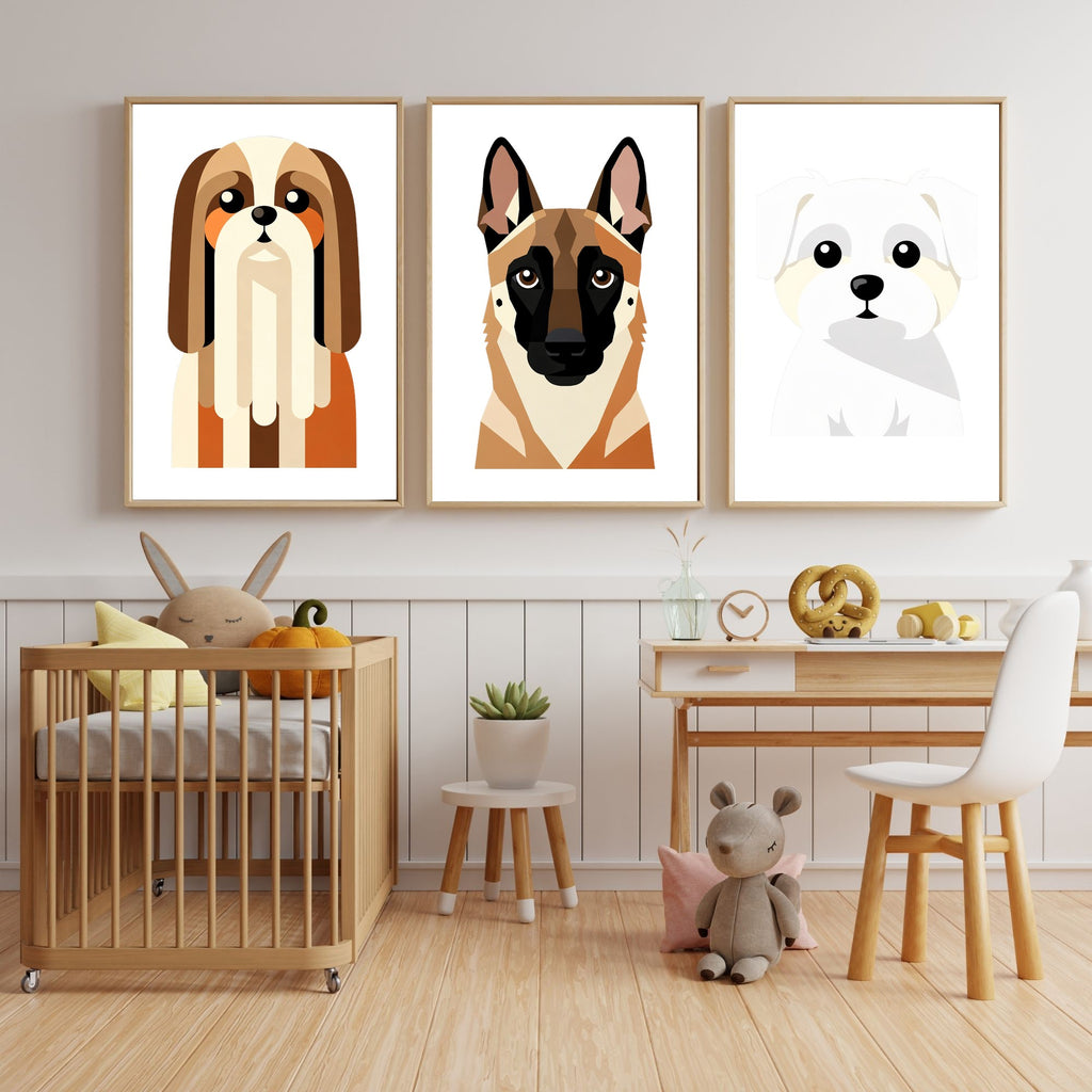 Bold Block Art Print - Framed Nursery Mockup