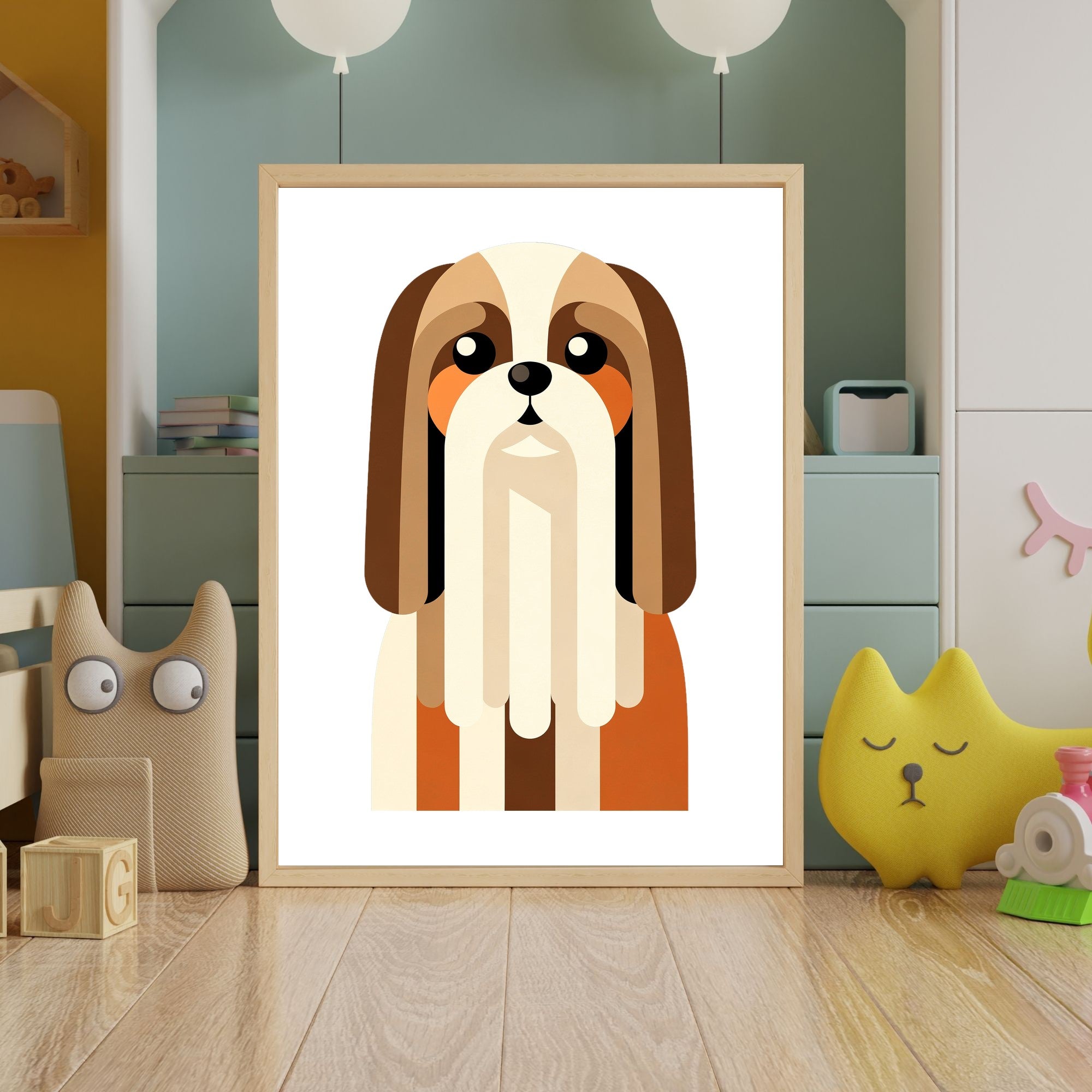 Bold Block Art Print - Framed Nursery Mockup