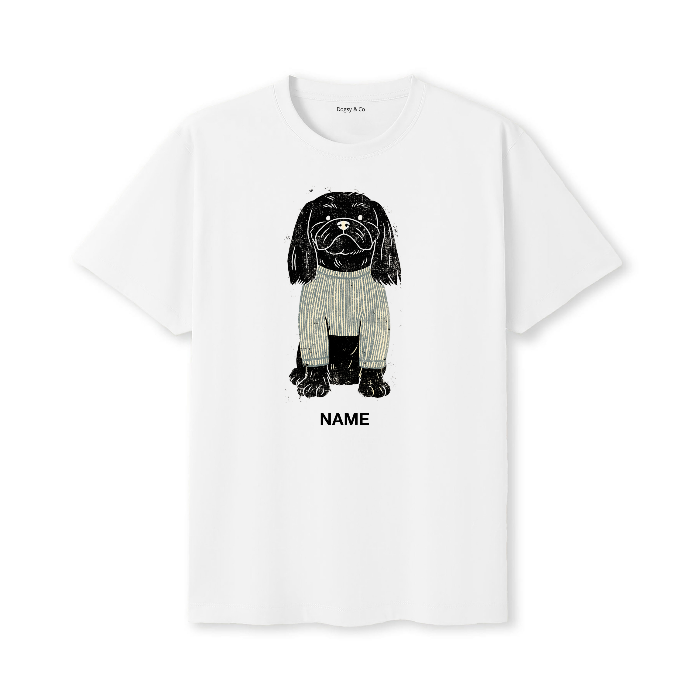 Lhasa Apso Jumper Dog Custom T-Shirt - White