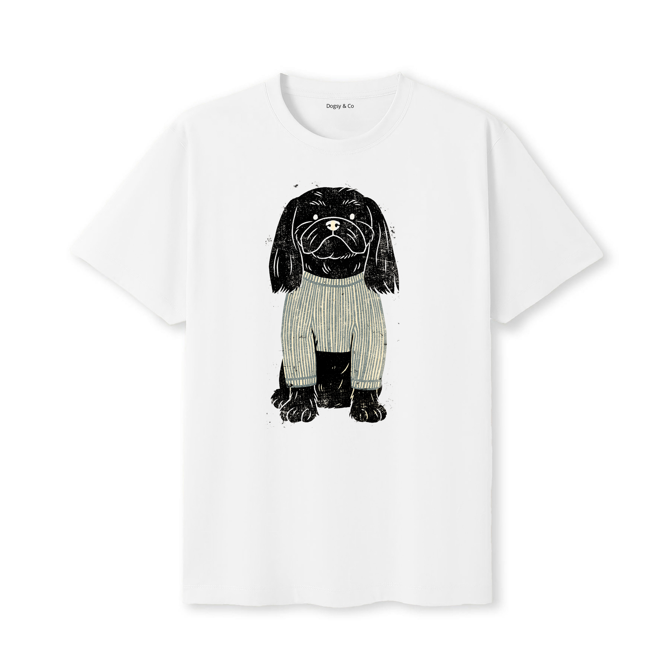 Lhasa Apso Jumper Dog T-Shirt - White