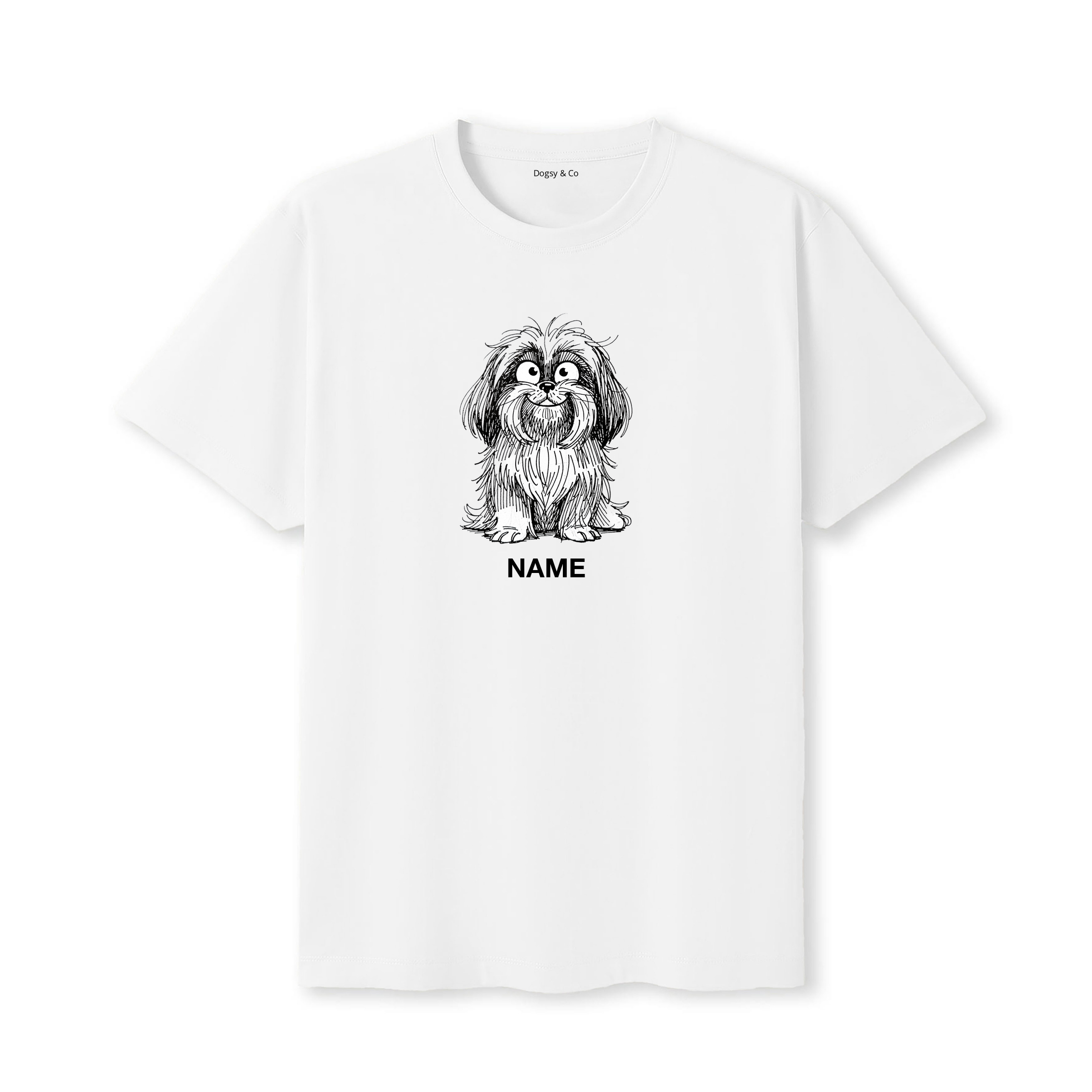 Lhasa Apso Scraggy Dog Custom - White