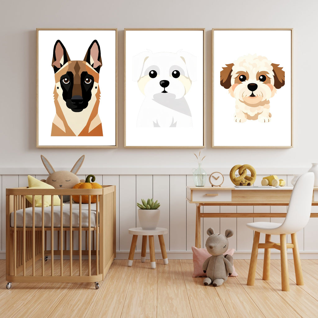 Bold Block Art Print - Framed Nursery Mockup