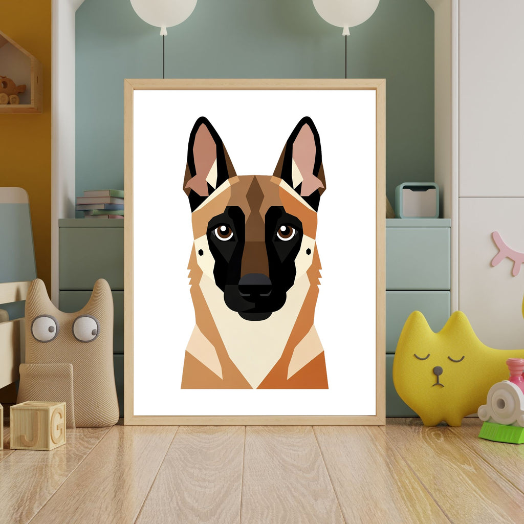 Bold Block Art Print - Framed Nursery Mockup