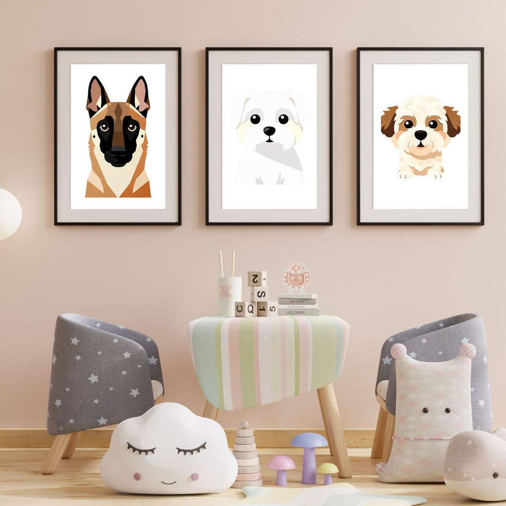 Bold Block Art Print - Framed Nursery Mockup