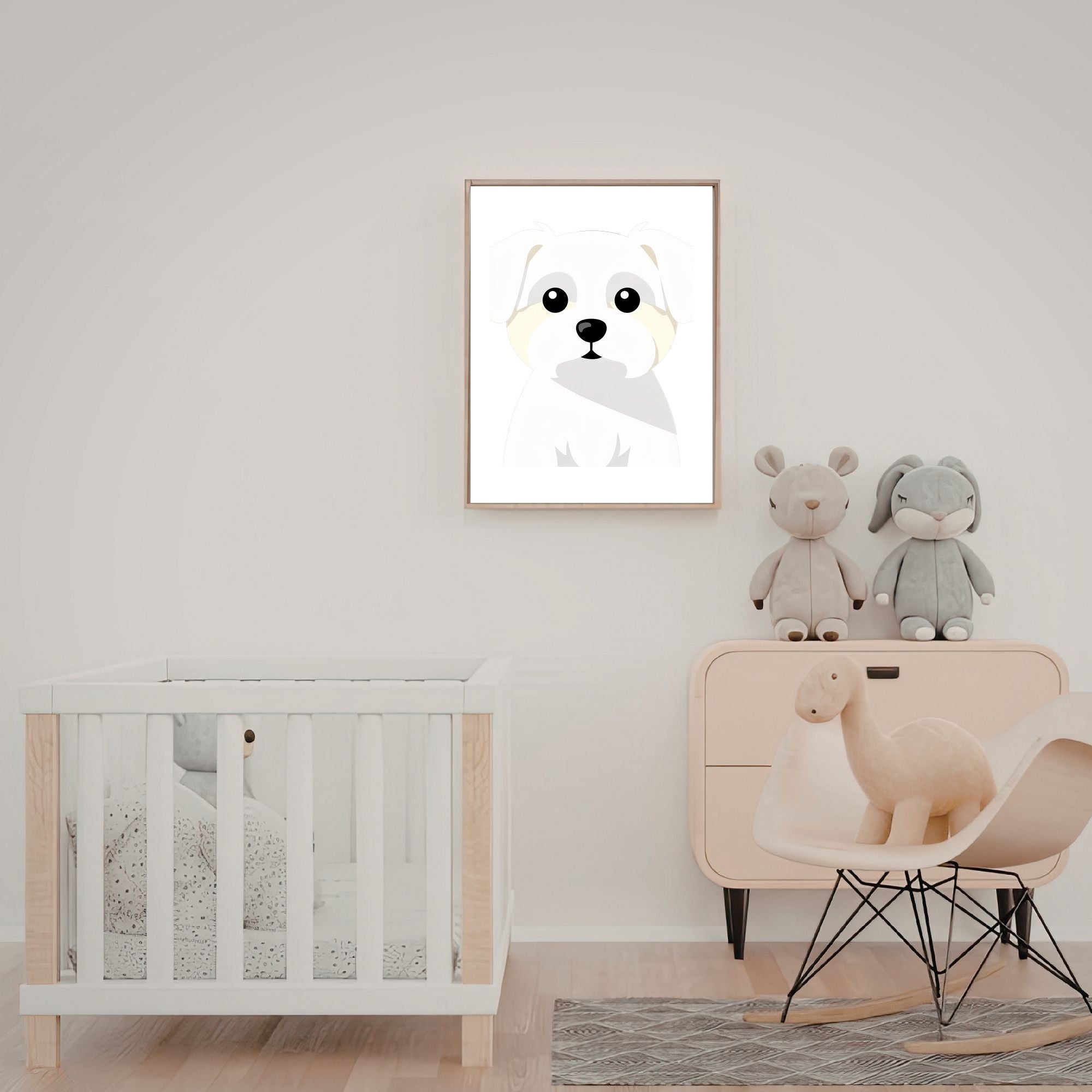 Bold Block Art Print - Framed Nursery Mockup