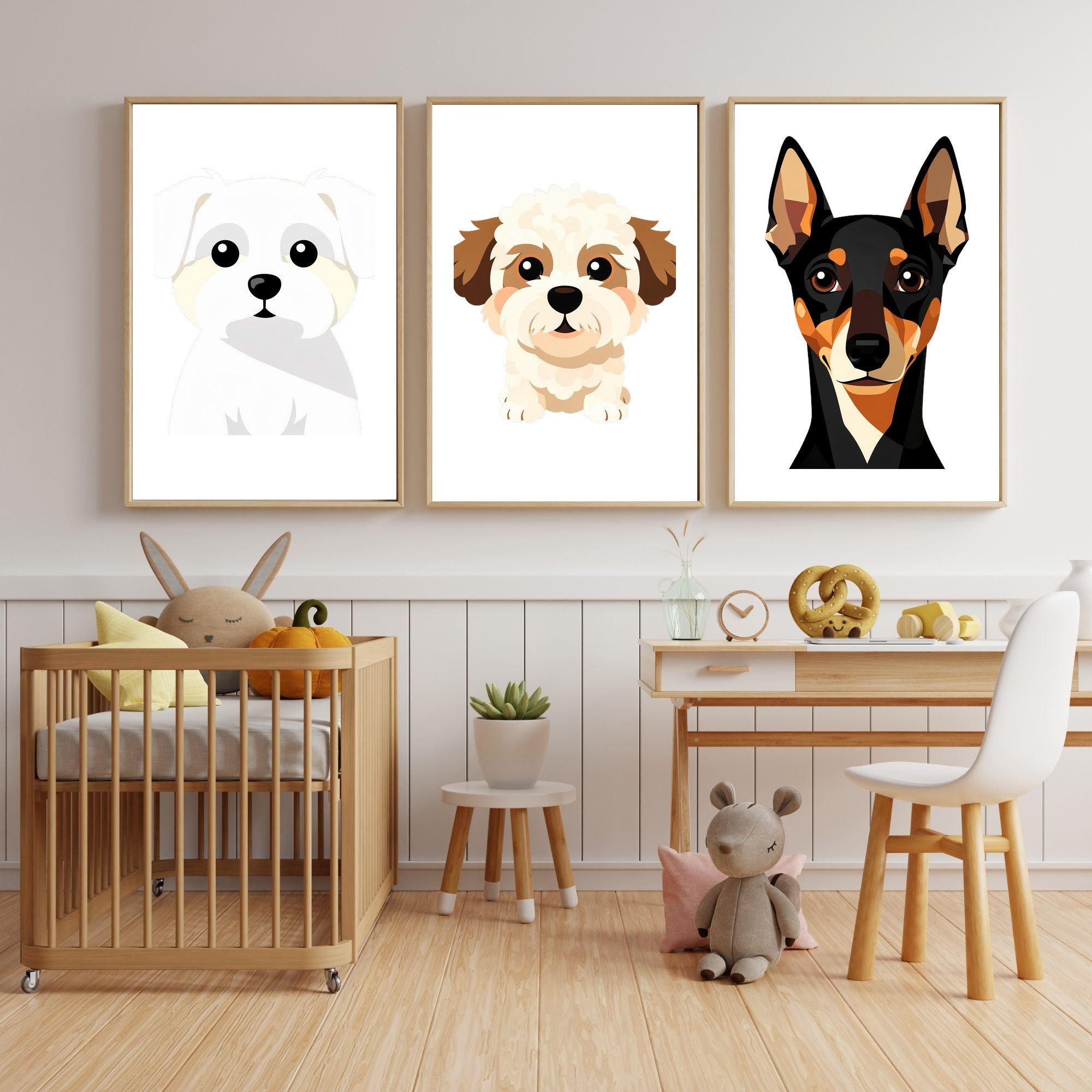 Bold Block Art Print - Framed Nursery Mockup